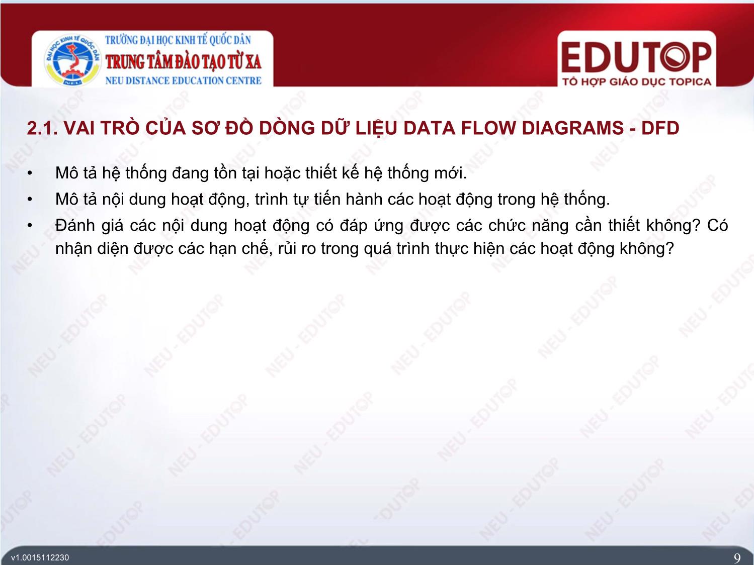 Bài giảng Hệ thống thông tin kế toán - Bài 2: Các công cụ mô tả hệ thống thông tin kế toán - Phạm Đức Cường trang 9