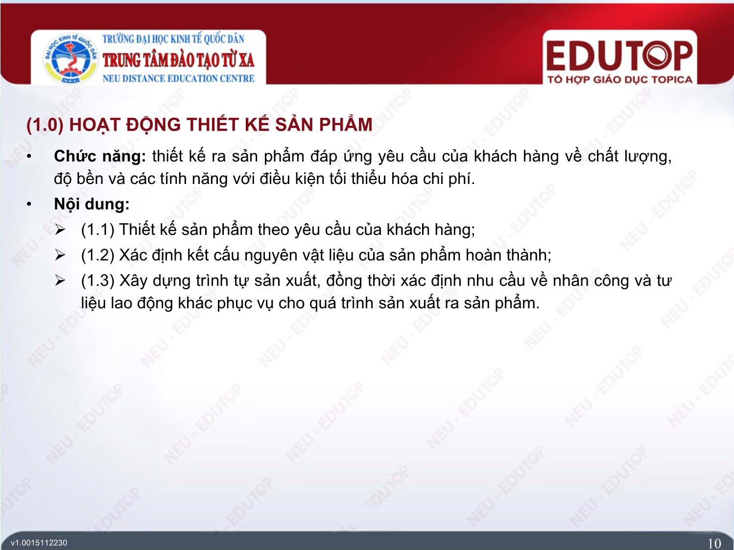 Bài giảng Hệ thống thông tin kế toán - Bài 5: Hệ thống thông tin kế toán chu trình sản xuất - Phạm Đức Cường trang 10