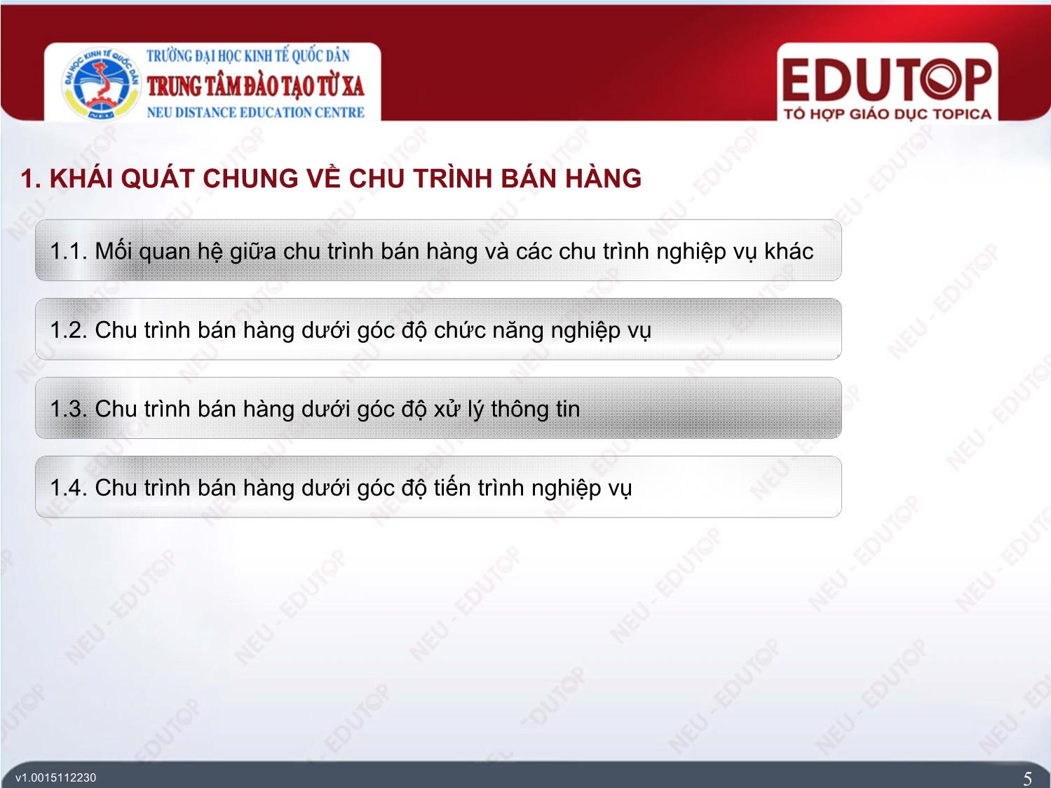 Bài giảng Hệ thống thông tin kế toán - Bài 6: Hệ thống thông tin kế toán chu trình bán hàng - Trần Quý Liên trang 5