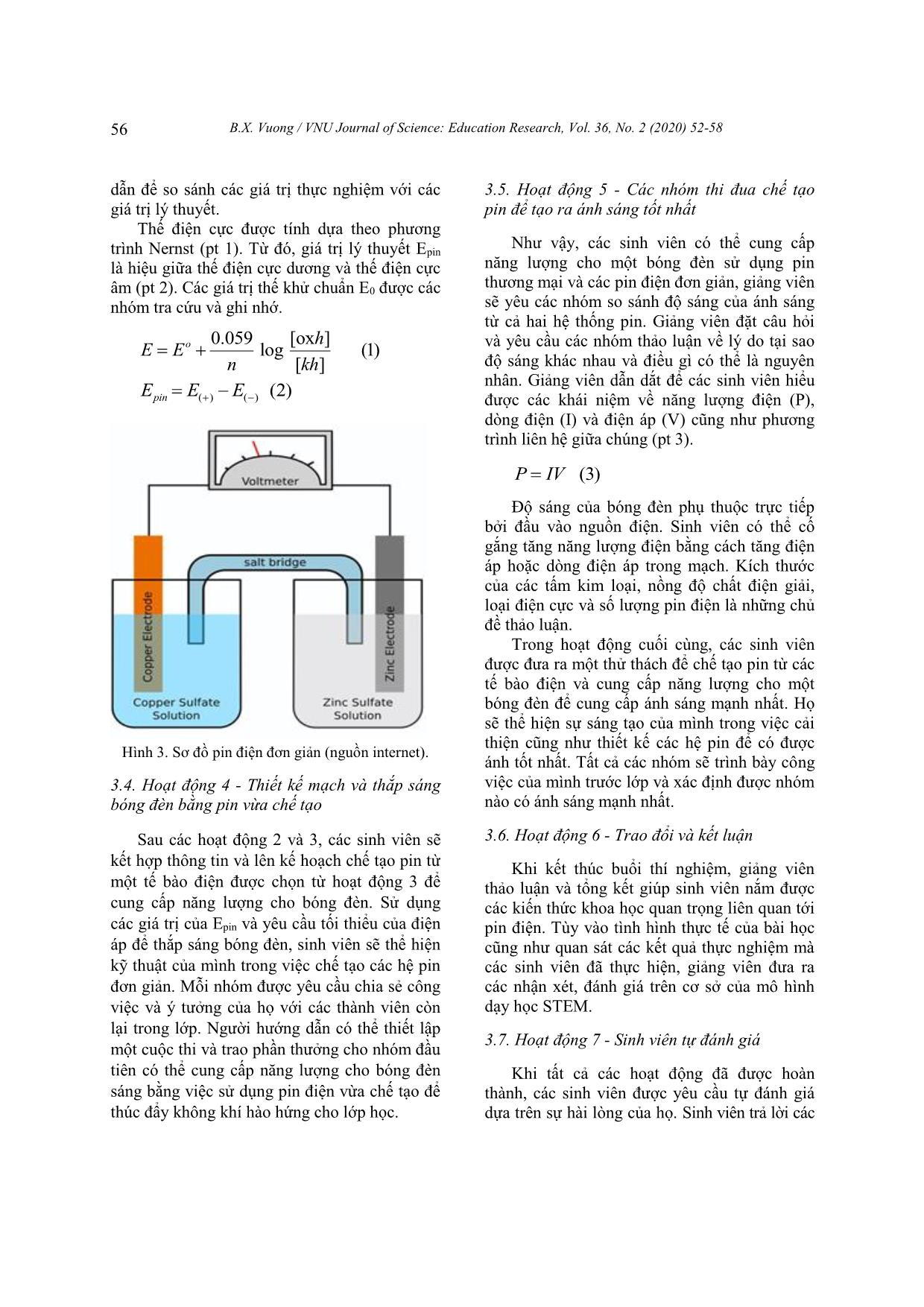 Chế tạo pin điện hóa trong phòng thí nghiệm theo mô hình dạy học STEM trang 5