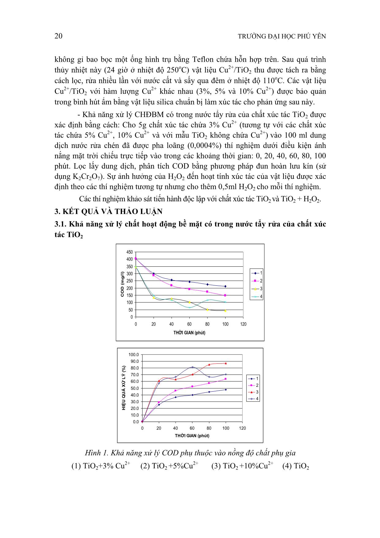 Xử lý chất hoạt động bề mặt trong nước bằng hệ xúc tác quang học Cu2+/TiO2 và ánh sáng mặt trời trang 3