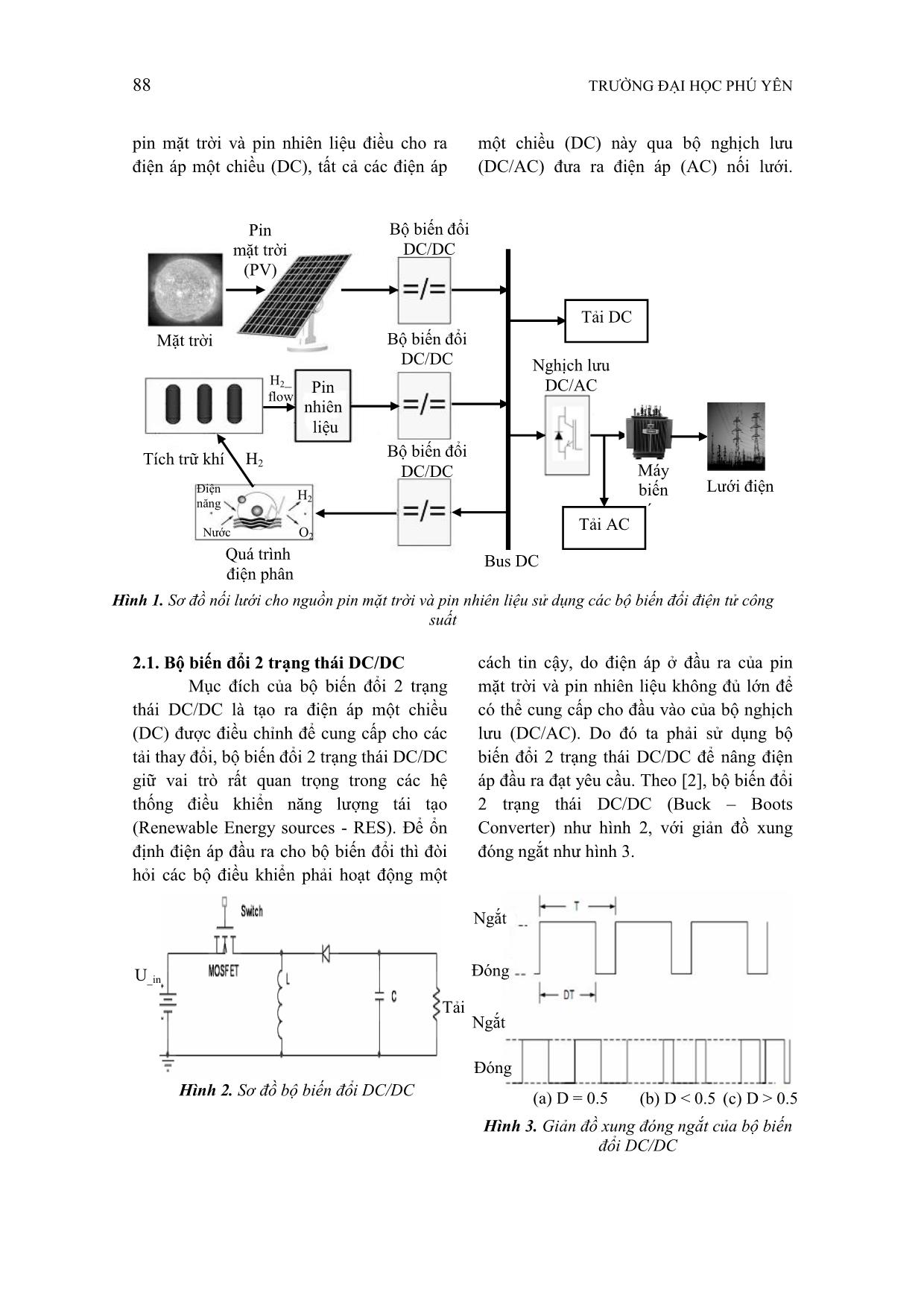 Ứng dụng các bộ biến đổi điện tử công suất trong điều khiển nối lưới cho nguồn pin mặt trời và pin nhiên liệu trang 2