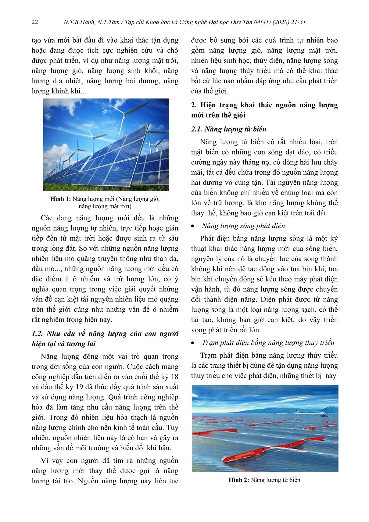 Một số giải pháp khai thác nguồn năng lượng tái tạo tại Việt Nam trang 2