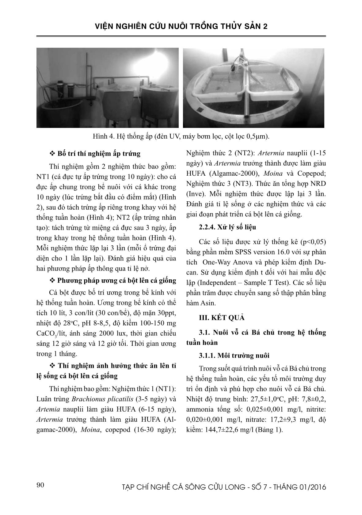 Nghiên cứu sinh sản nhân tạo cá bá chủ (Pterapogon kauderni Kaumans, 1933) tại Việt Nam trang 4