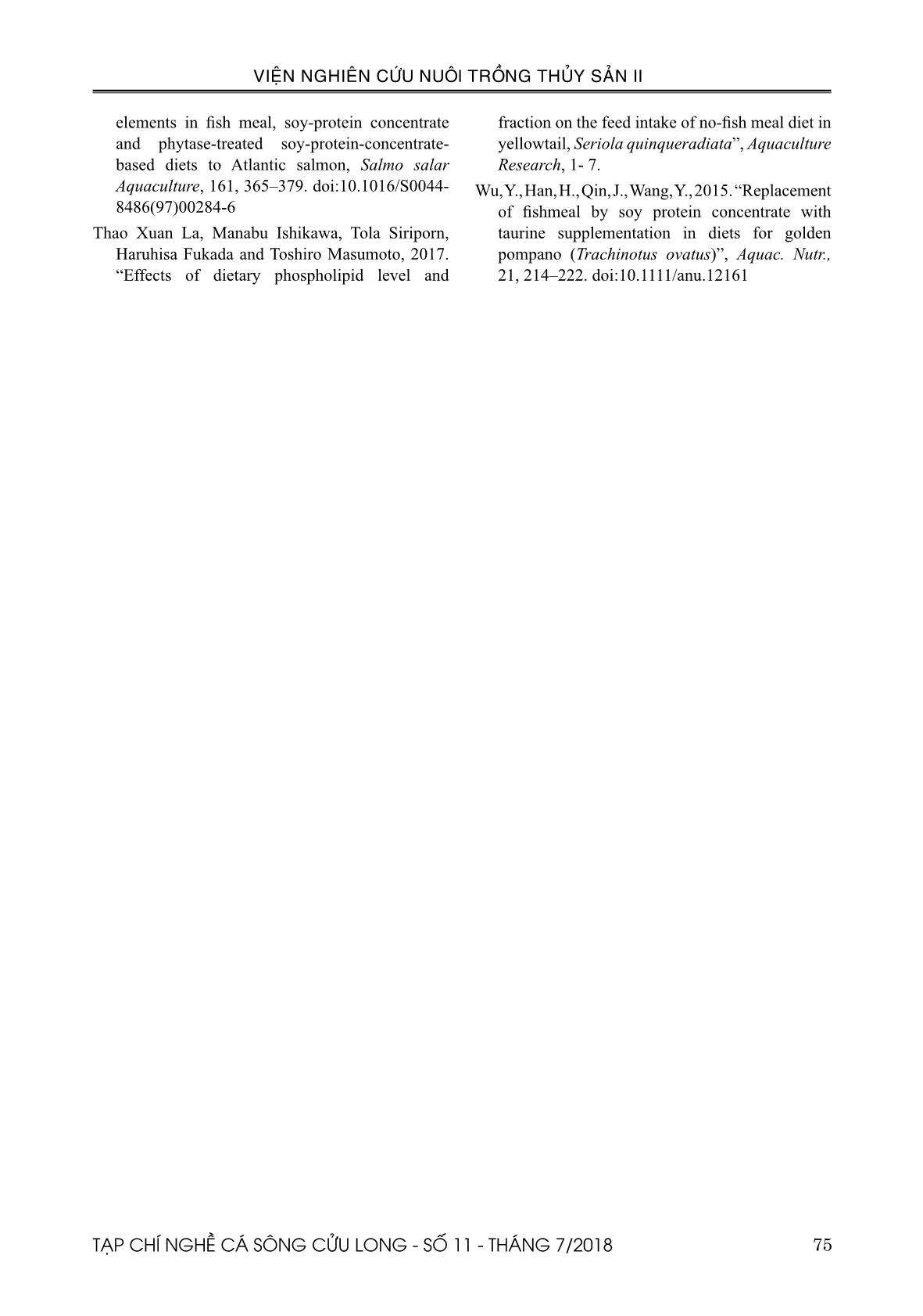 Ảnh hưởng của Soy protein concentrate (SPC) tới enzyme tiêu hóa của cá cam Nhật Bản (Seriola quinqueradiata Temminck & Schlegel, 1845) trang 9