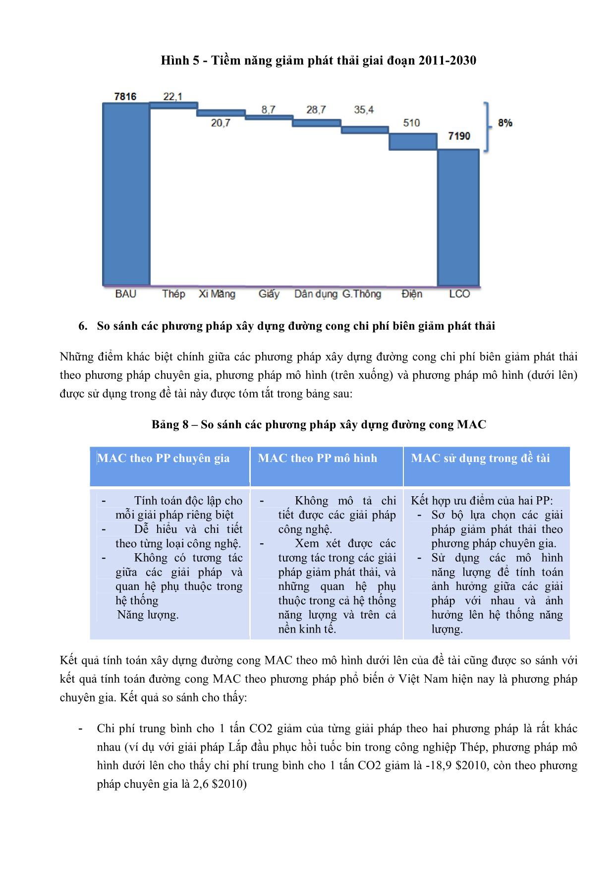 Nghiên cứu đề xuất các giải pháp giảm phát thải trên cơ sở xây dựng đường cong chi phí biên theo phương pháp sử dụng mô hình cho hệ thống năng lượng Việt Nam đến năm 2030 trang 9