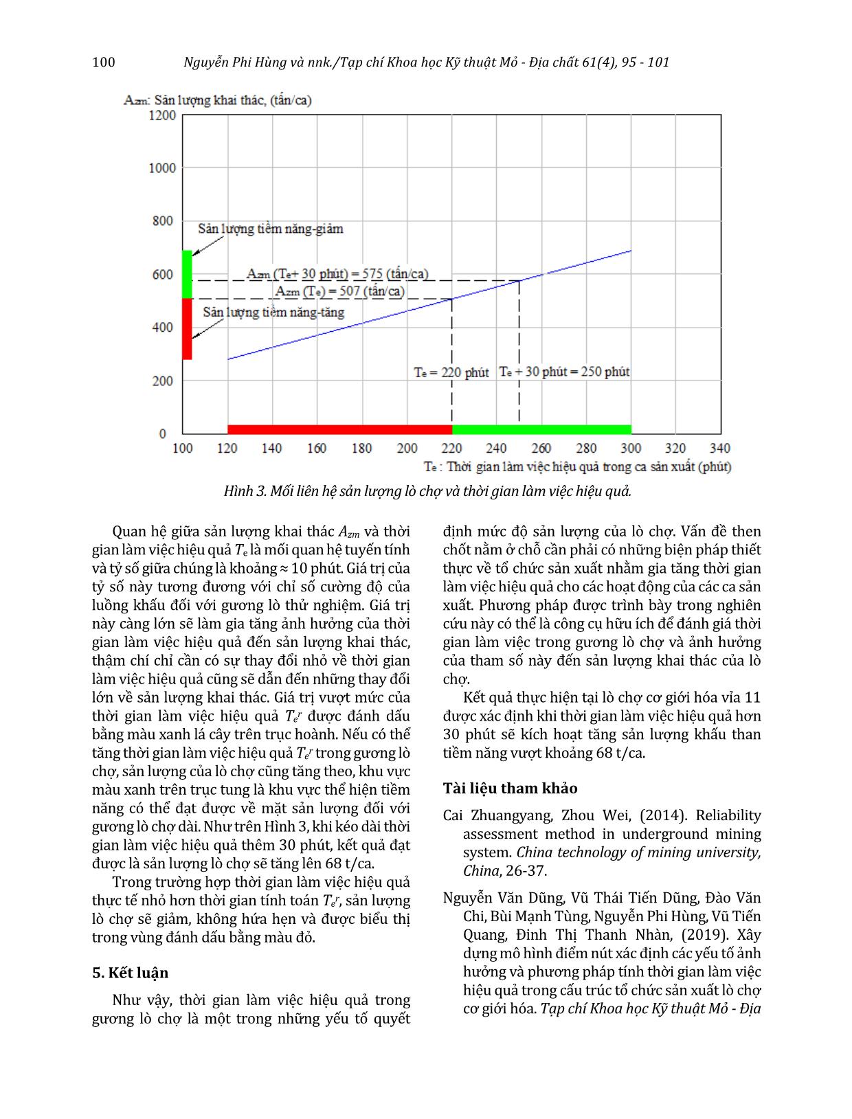 Đánh giá thời gian làm việc hiệu quả tới sản lượng lò chợ cơ giới hóa vỉa 11 mỏ than Hà Lầm trang 6