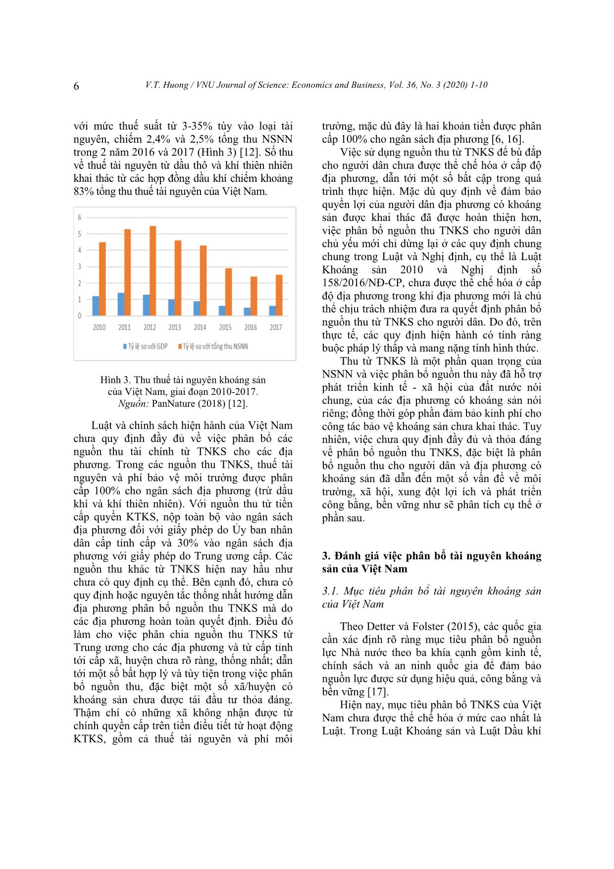 Đánh giá việc phân bổ tài nguyên khoáng sản Việt Nam theo khía cạnh kinh tế và chính sách trang 6