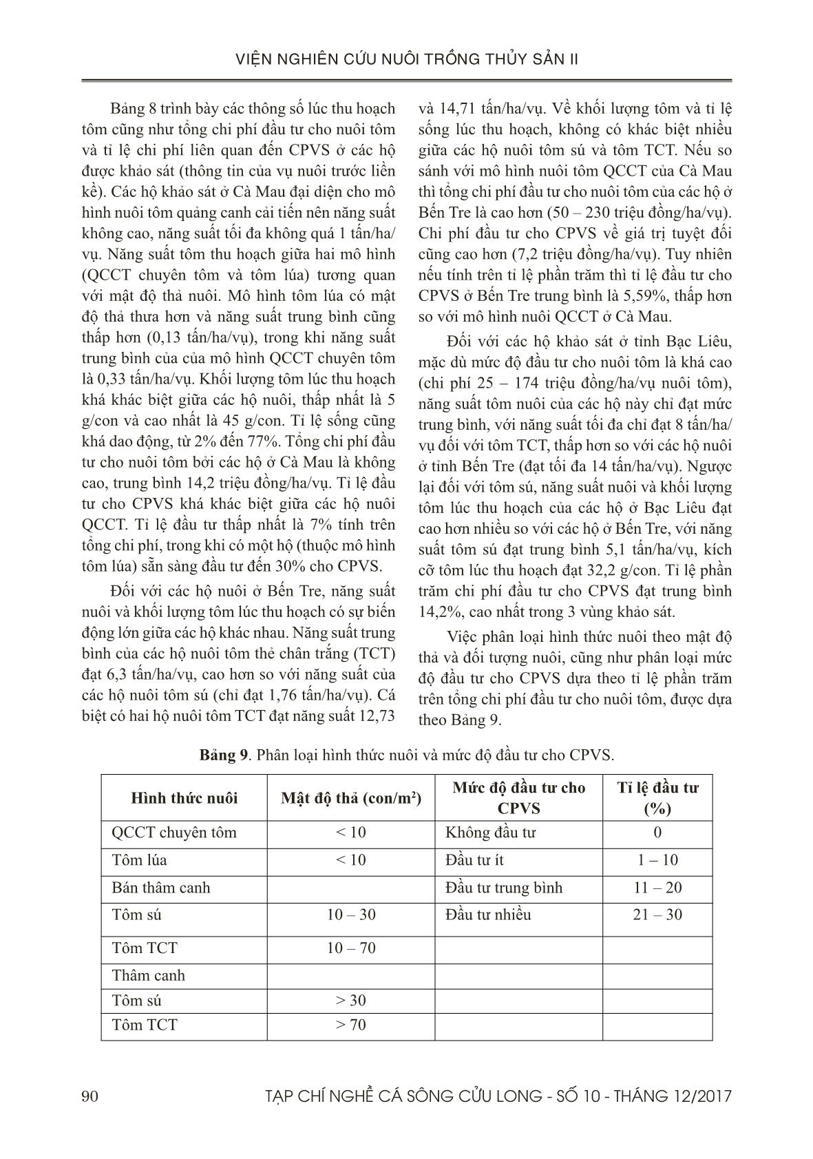 Đánh giá tình hình sử dụng chế phẩm vi sinh trong nuôi tôm ở đồng bằng sông Cửu Long trang 8