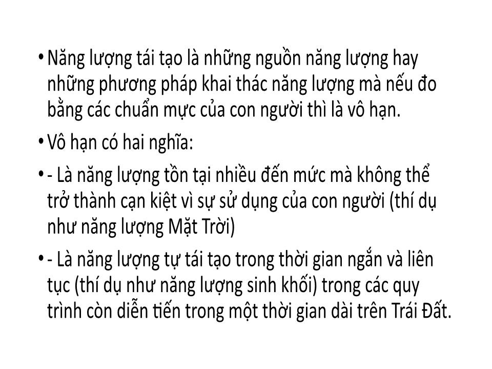 Bài giảng Hoạt động sản xuất điện từ năng lượng tái tạo ở Việt Nam trang 4