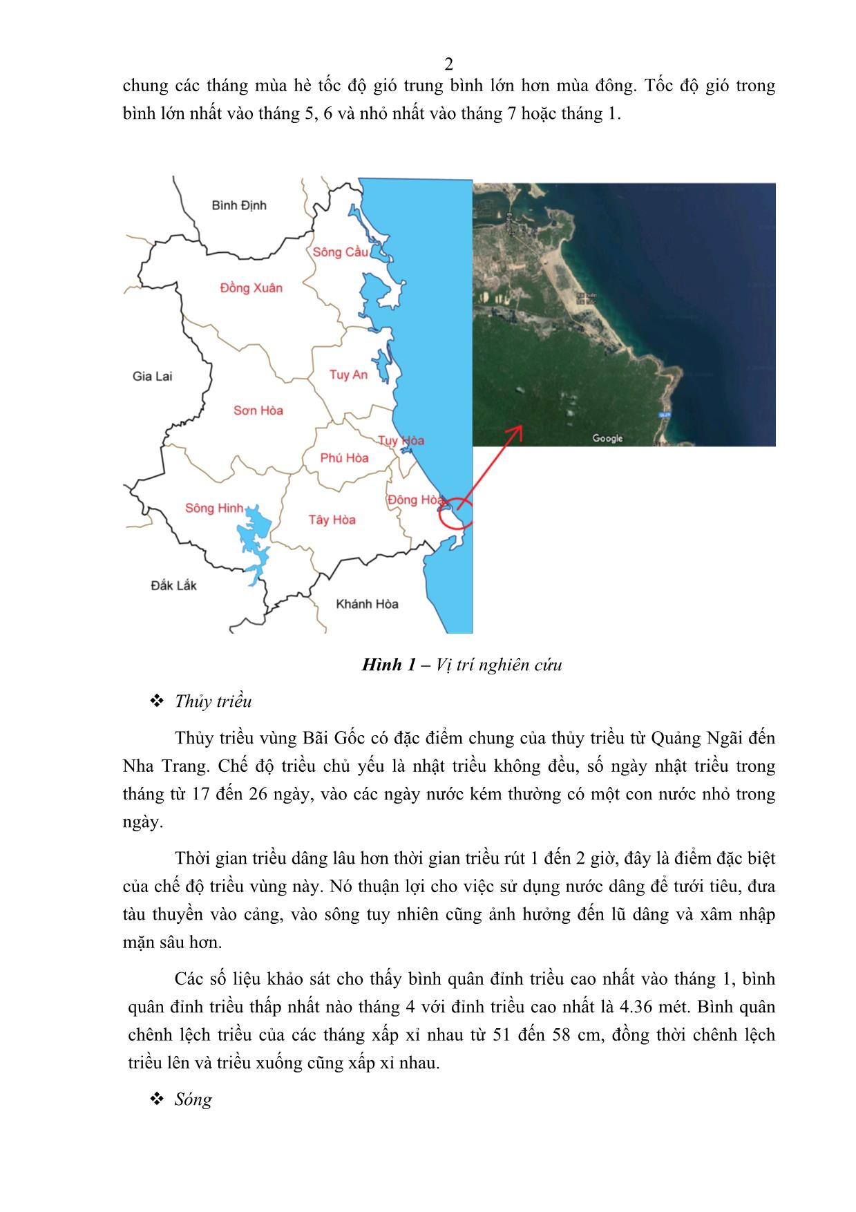 Nghiên cứu chế độ thủy động lực học khu vực bãi gốc - Phú Yên trang 2