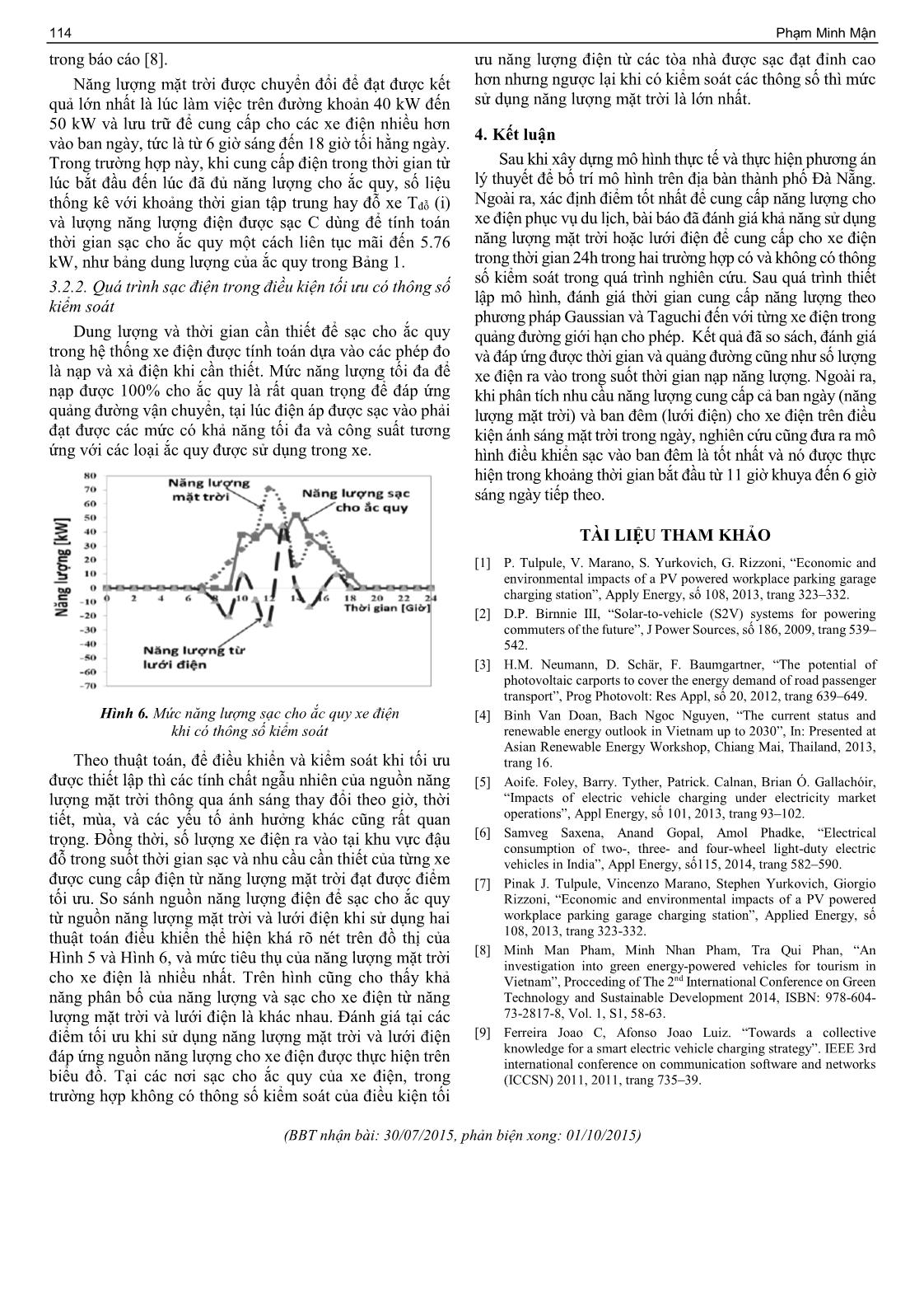 Nghiên cứu mô hình sạc năng lượng cho xe điện và phương án bố trí mô hình trên đường phục vụ du lịch tại thành phố Đà Nẵng trang 5