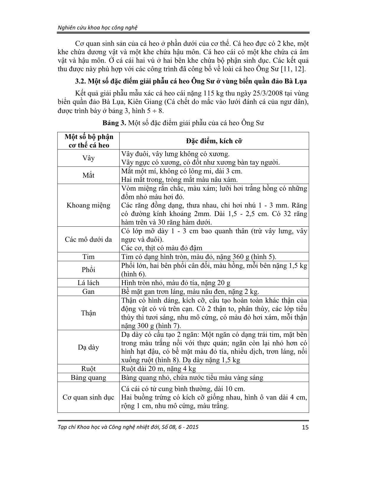 Một số đặc điểm sinh học loài cá heo Ông sư (Orcaella Brevirostris Gray, 1866) ở vùng biển quần đảo Bà Lụa, Kiên Giang trang 5