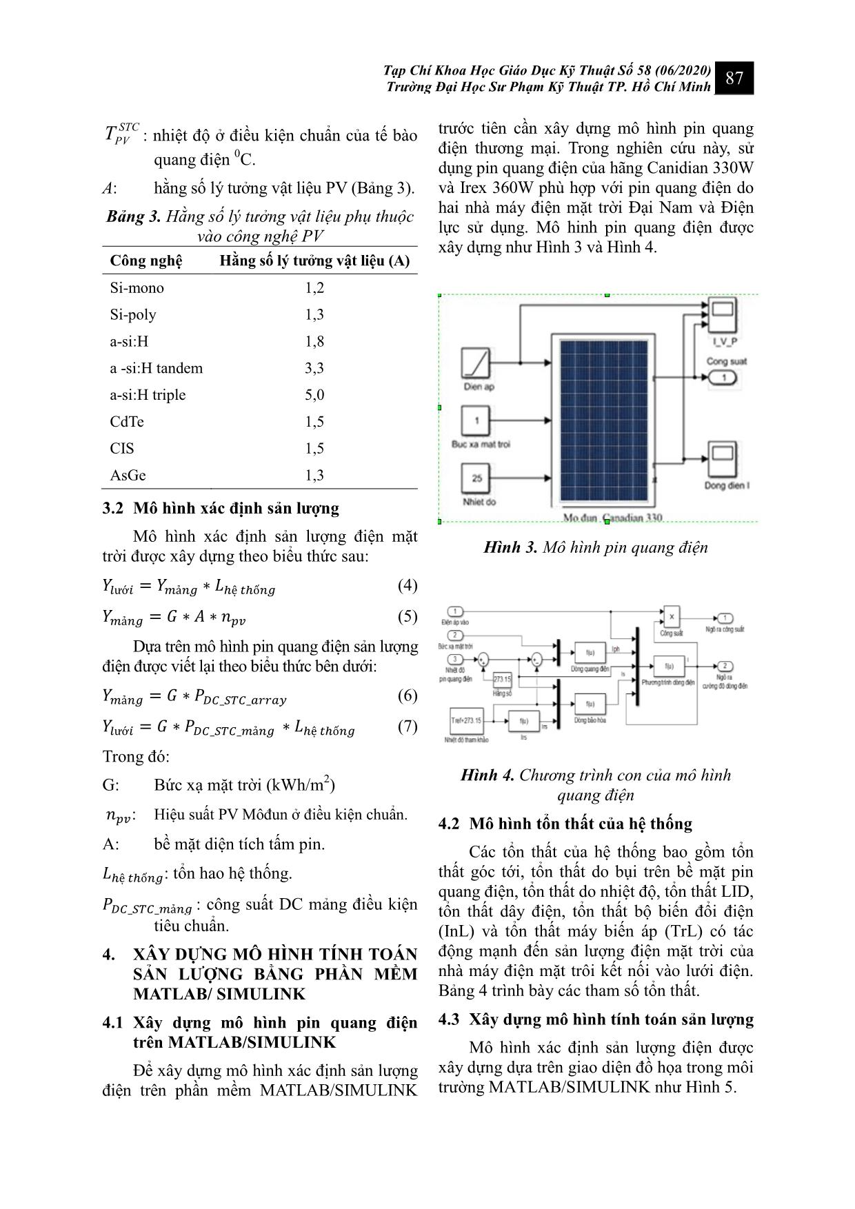 Xây dựng mô hình xác định sản lượng điện mặt trời trên mái nối lưới dựa trên môi trường Matlab/Simulink trang 4