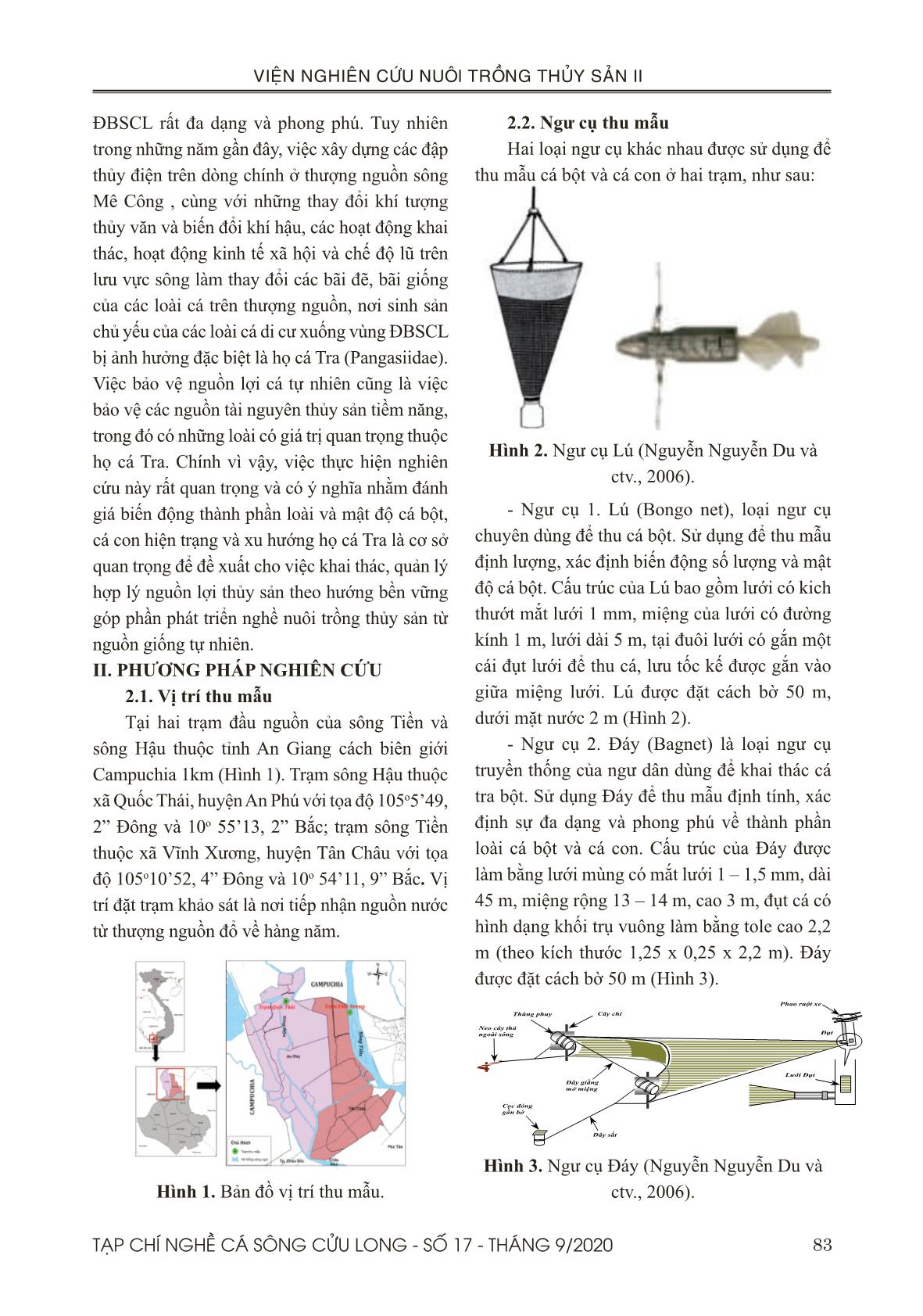 Mức độ đa dạng và phong phú của cá bột và cá con thuộc họ Pangasiidae ở thượng nguồn sông Tiền và sông Hậu giai đoạn 2017-2019 trang 2