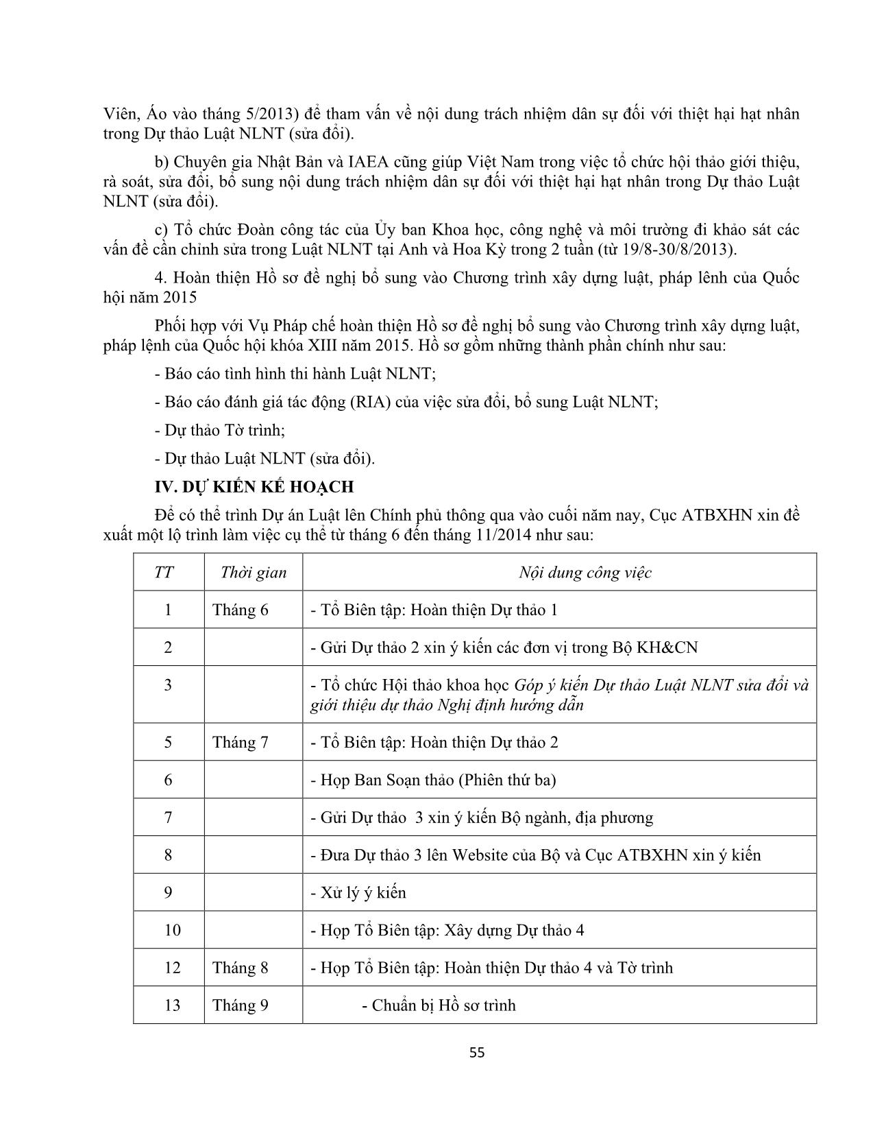 Các bất cập trong luật năng lượng nguyên tử hiện hành và kế hoạch hoàn thiện dự án luật năng lượng nguyên tử sửa đổi trang 9