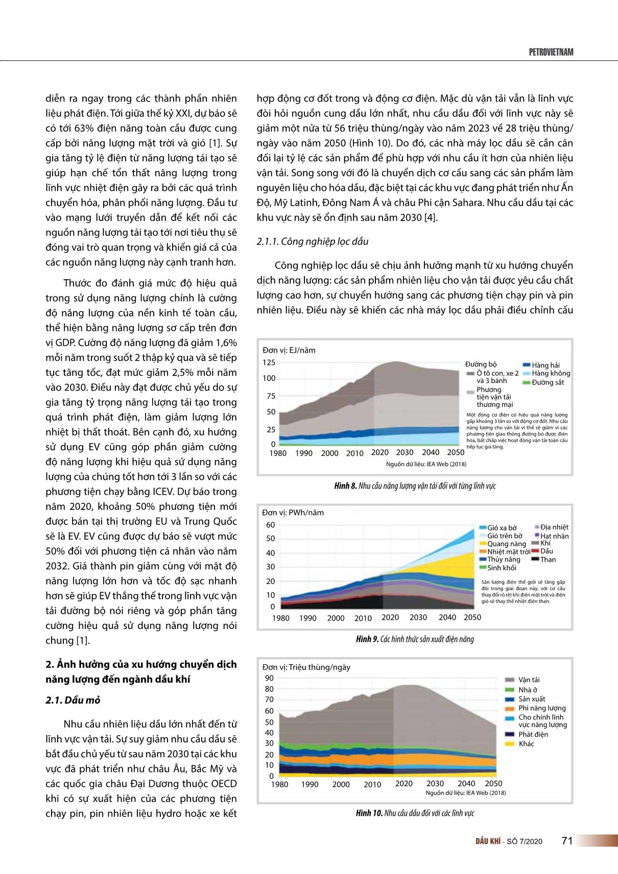 Dự báo xu hướng chuyển dịch năng lượng của thế giới đến năm 2050 trang 5