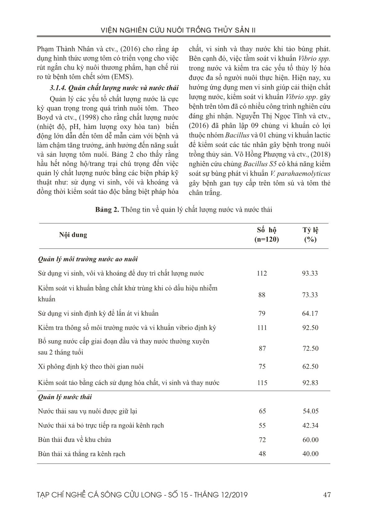 Phân tích hiệu quả kỹ thuật của mô hình nuôi tôm thẻ chân trắng thâm canh tại đồng bằng sông Cửu Long trang 5