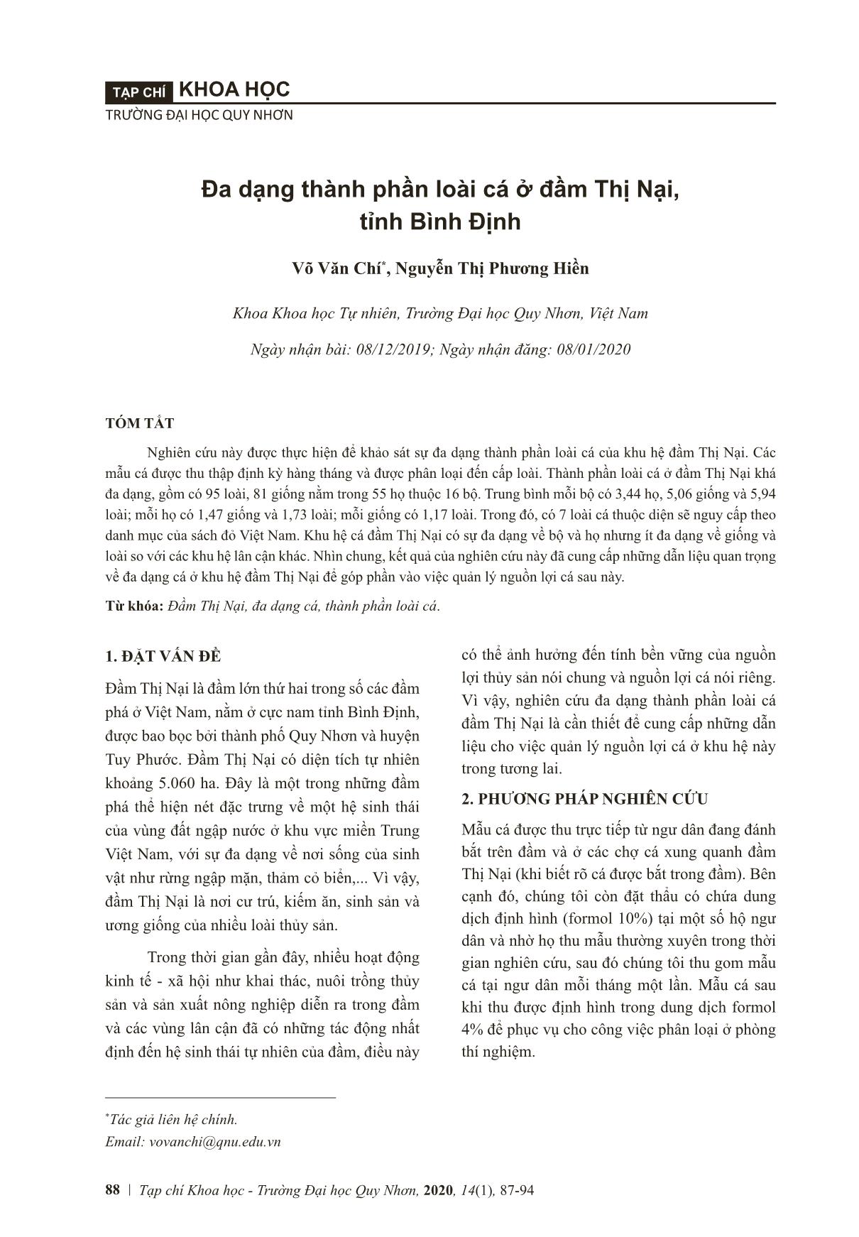 The fish species composition diversity in Thi Nai lagoon, Binh Dinh province trang 2