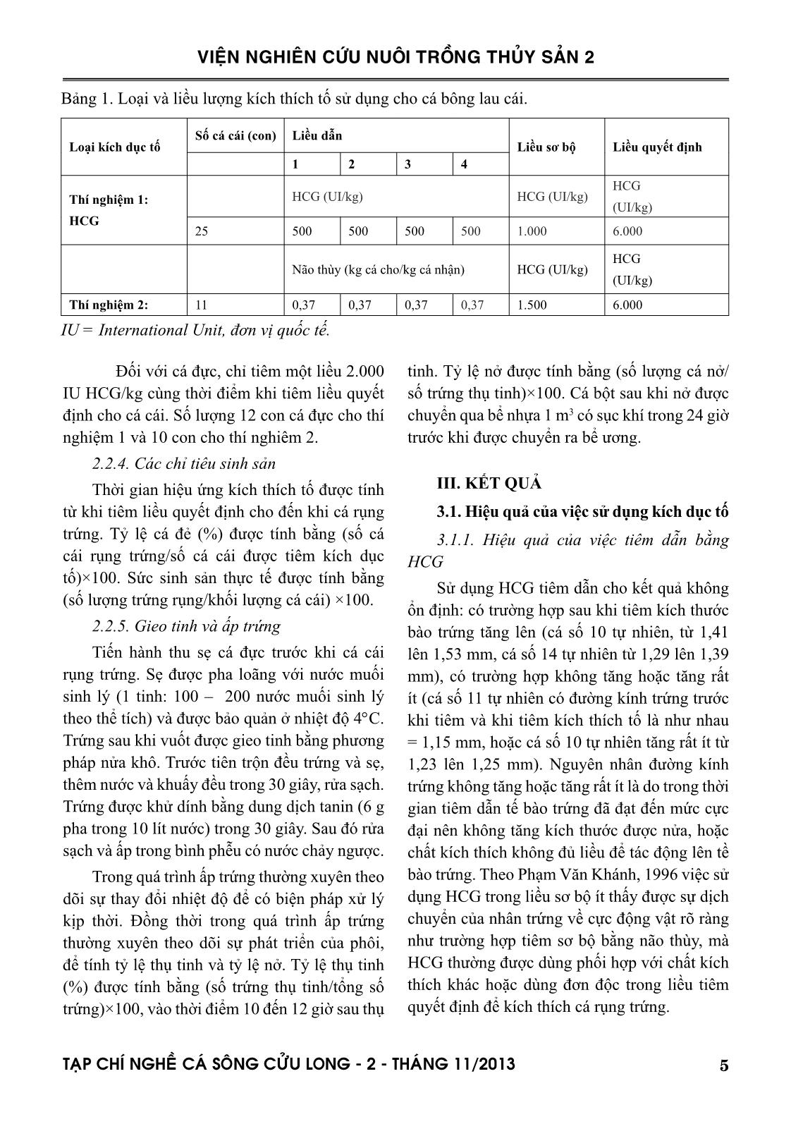 Tạp chí Nghề cá sông Cửu Long - Số 02/2013 trang 5