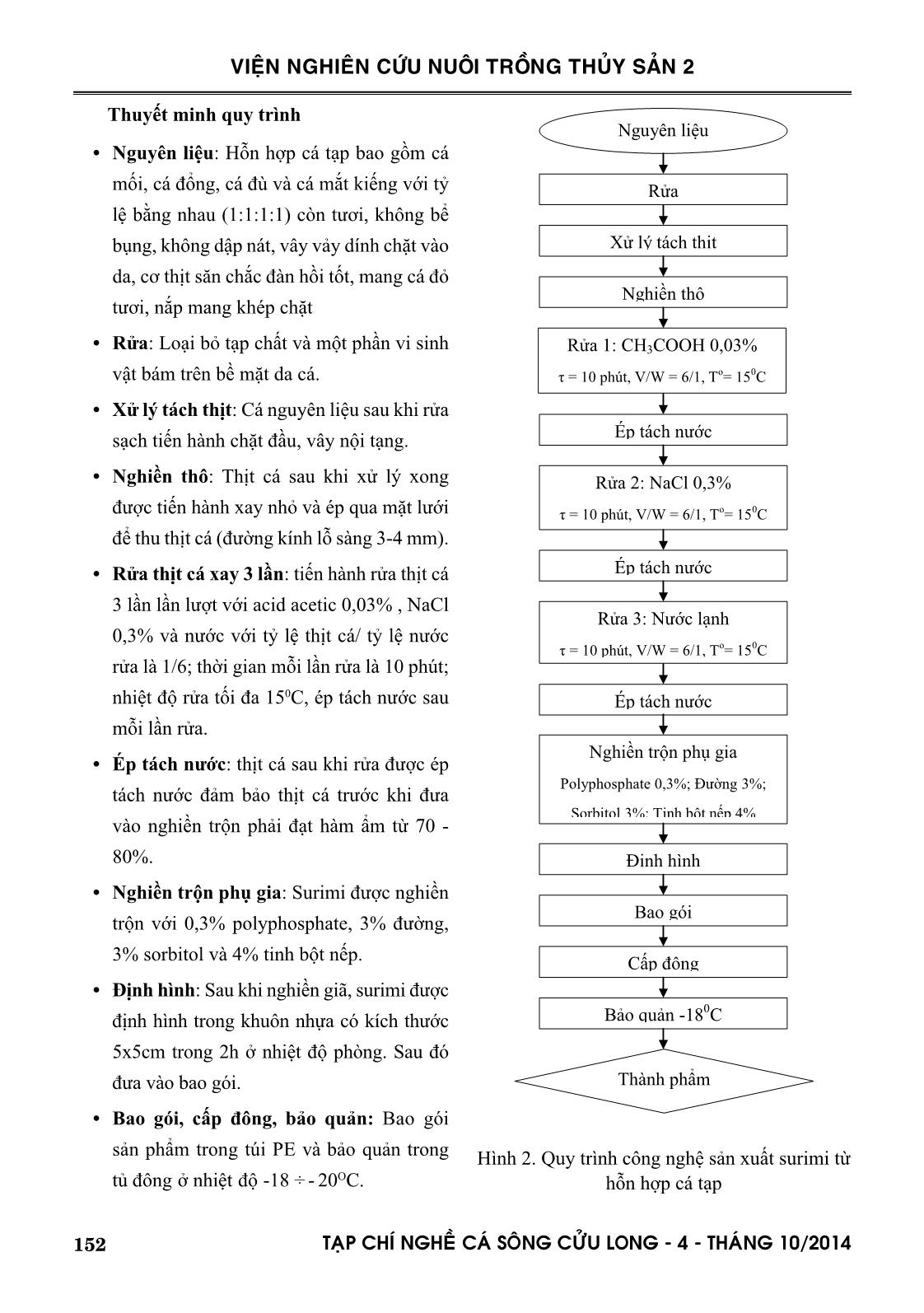 Nghiên cứu hoàn thiện một số vấn đề kỹ thuật trong quy trình sản xuất surimi từ các loài cá tạp trang 9