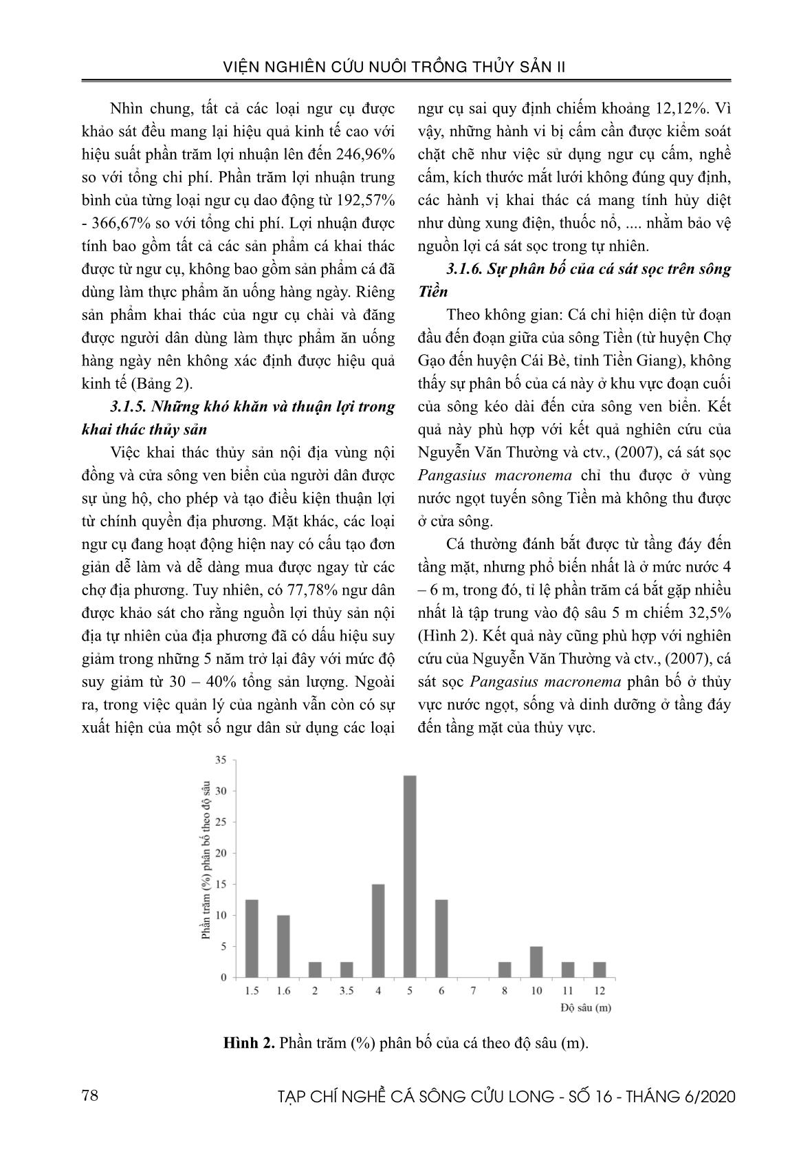 Hiện trạng khai thác và nuôi trồng cá sát sọc Pangasius macronema Bleeker, 1850 ở tỉnh Tiền Giang trang 4