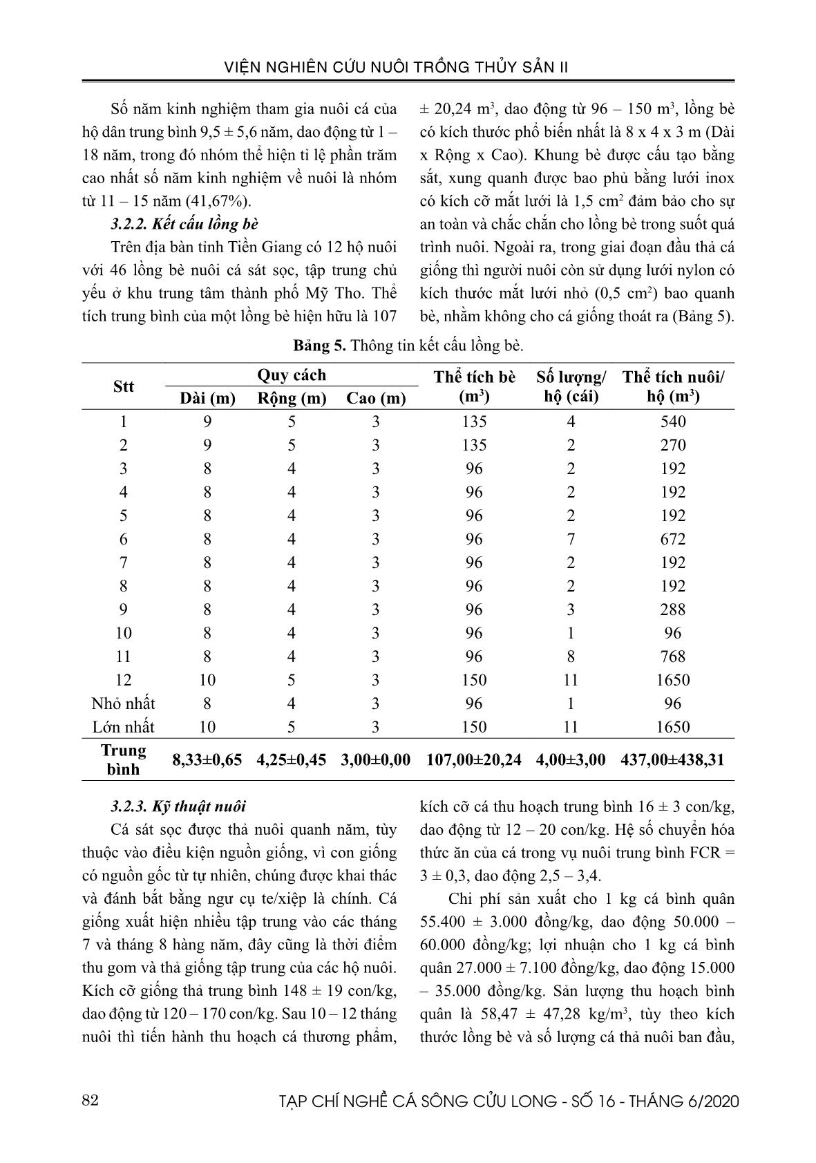 Hiện trạng khai thác và nuôi trồng cá sát sọc Pangasius macronema Bleeker, 1850 ở tỉnh Tiền Giang trang 8