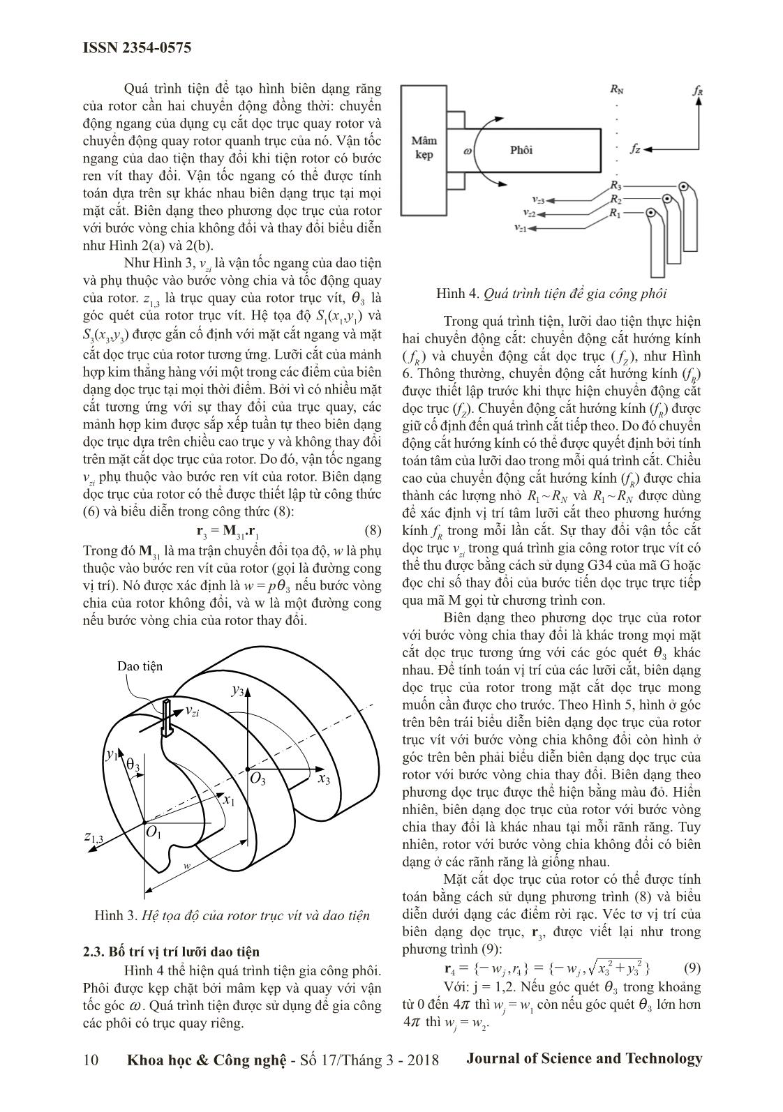 Nghiên cứu quá trình tiện rotor của bơm chân không trục vít có bước vòng chia thay đổi trên máy tiện CNC trang 3
