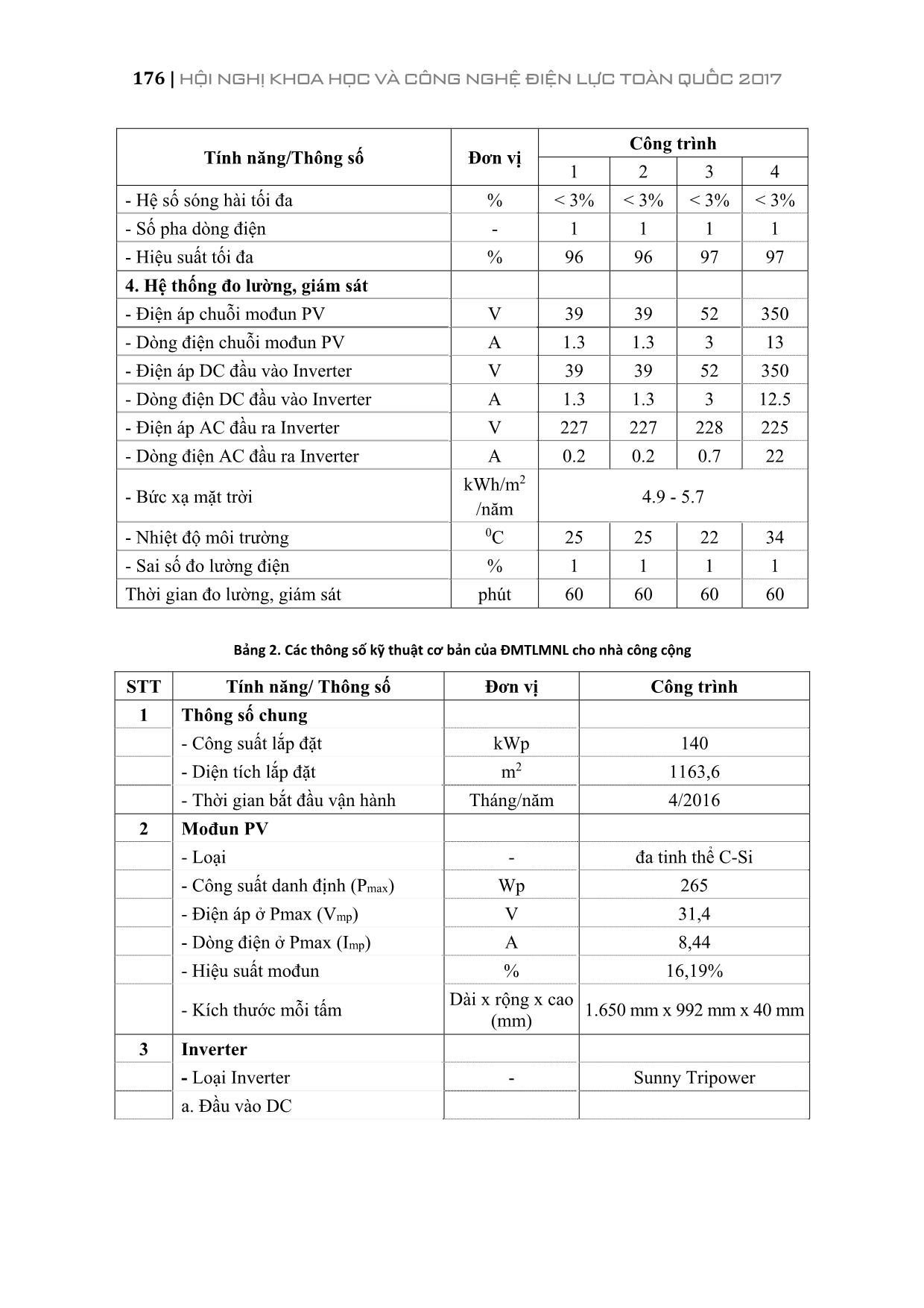 Kết quả nghiên cứu thí điểm điện mặt trời lắp mái nối lưới tại Việt Nam trang 3