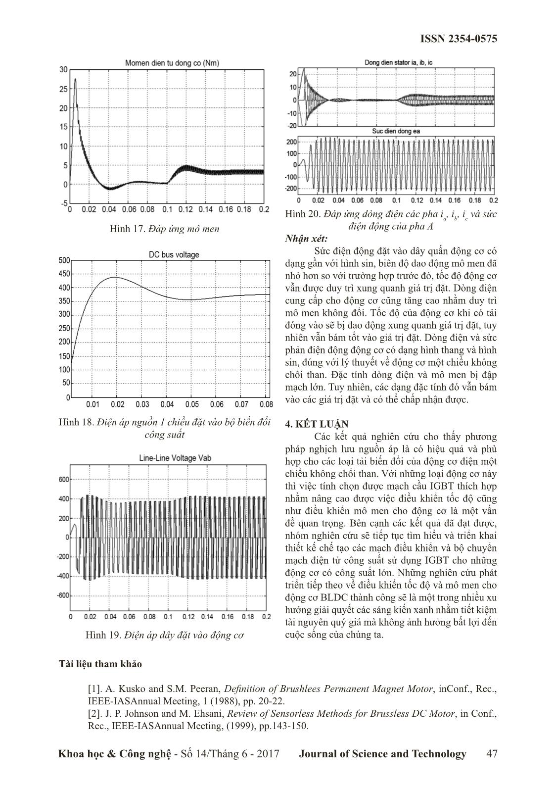 Nghiên cứu ổn định tốc độ và giảm dao động mô men cho động cơ BLDC bằng phương pháp nghịch lưu nguồn áp trang 6