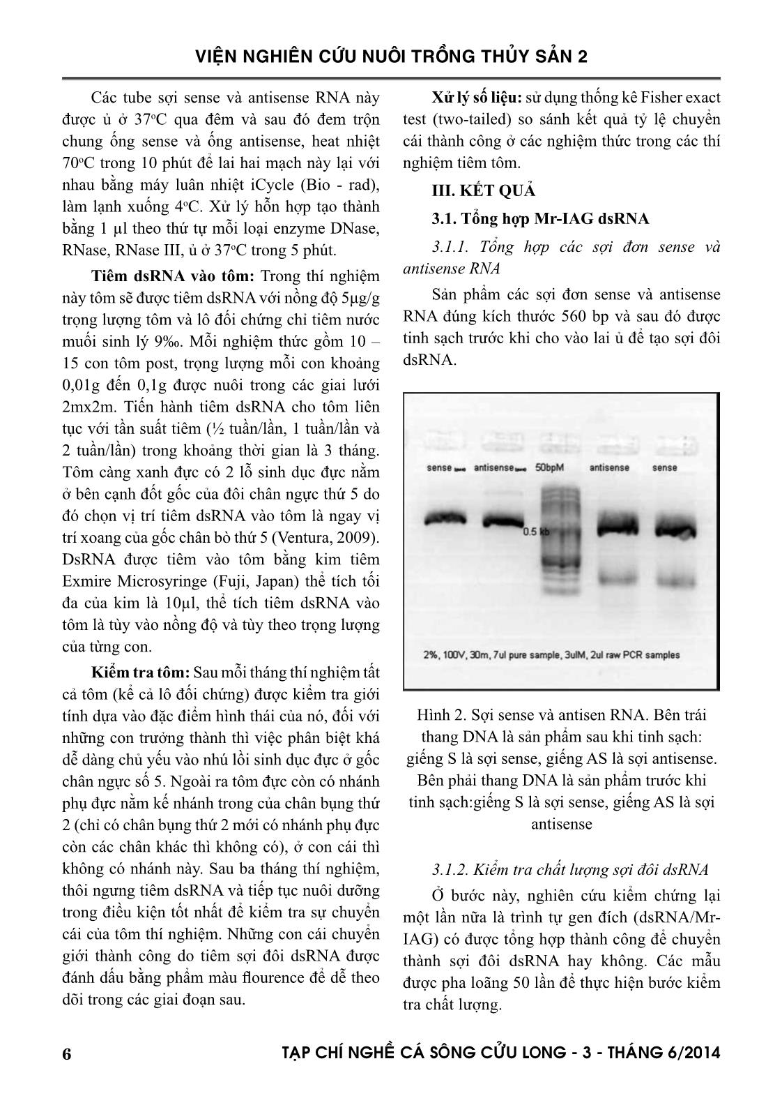 Tạp chí Nghề cá sông Cửu Long - Số 03/2014 trang 6