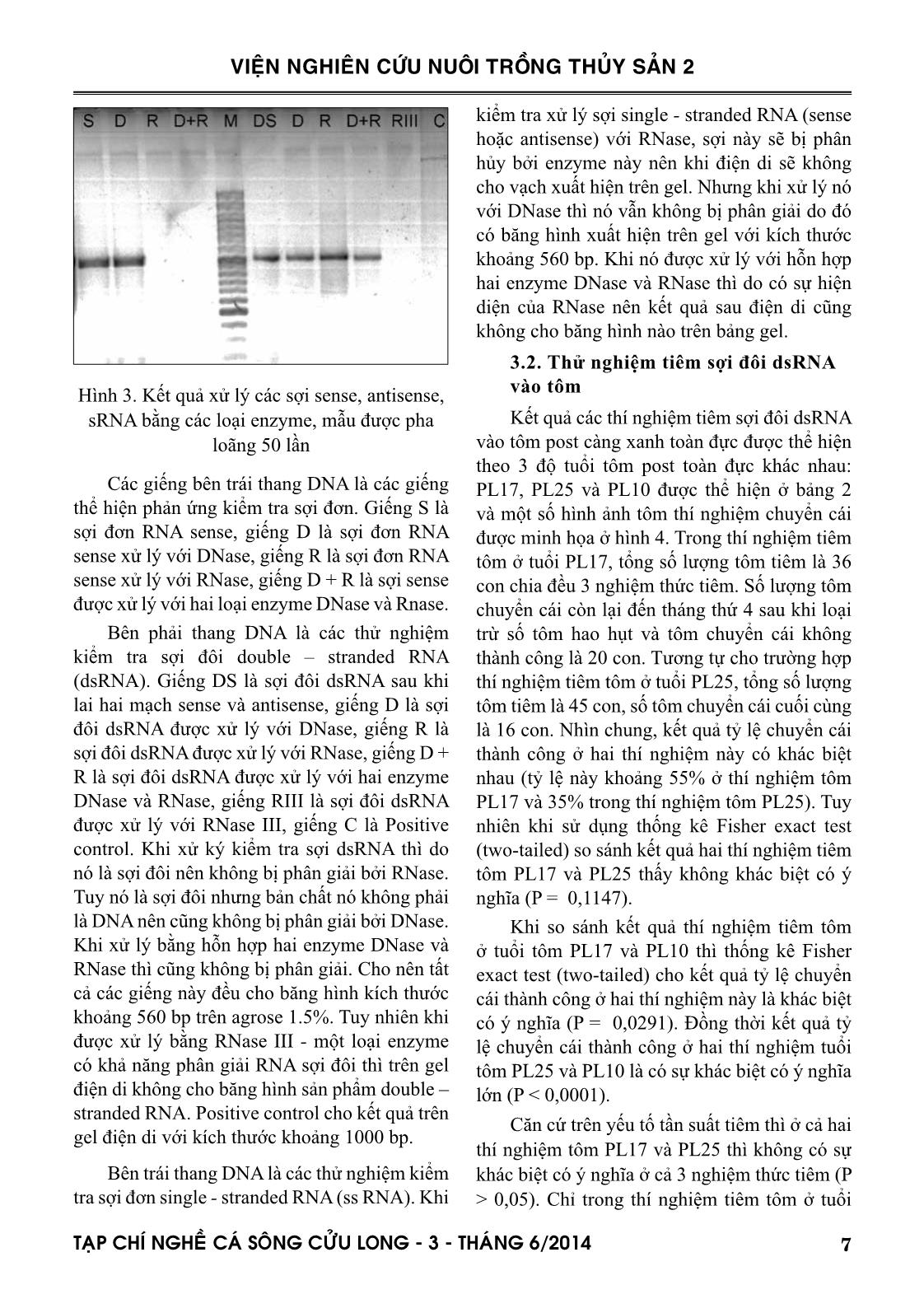 Tạp chí Nghề cá sông Cửu Long - Số 03/2014 trang 7