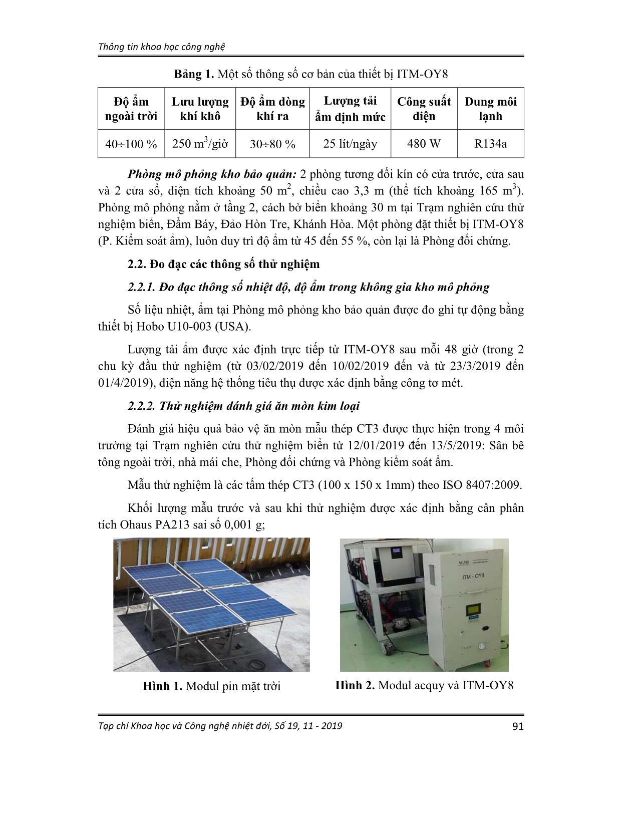 Sử dụng pin mặt trời trong việc kiểm soát ẩm tự động cho các kho bảo quản vùng biển, đảo trang 2