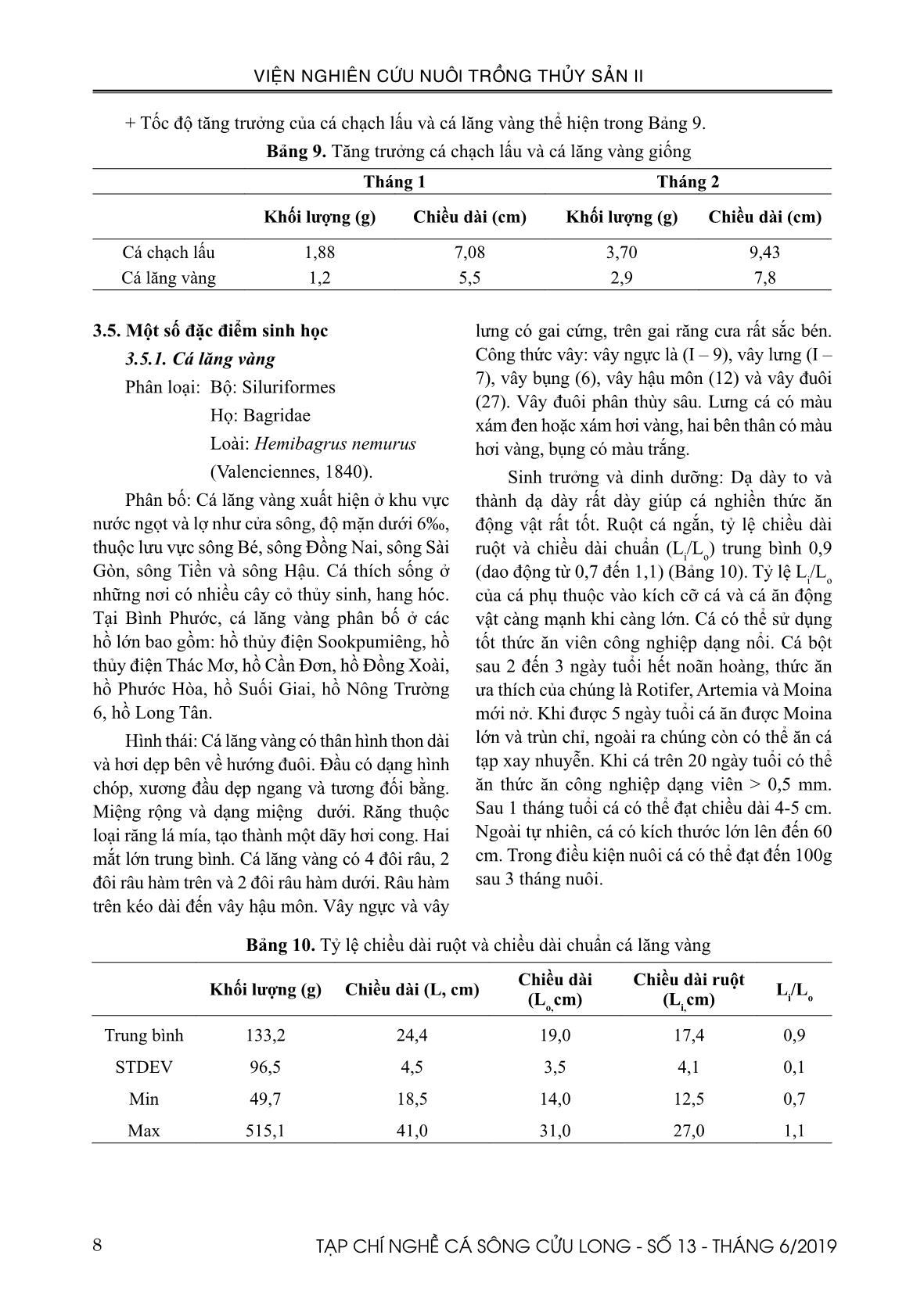 Tạp chí Nghề cá sông Cửu Long - Số 13 - Tháng 6/2019 trang 8