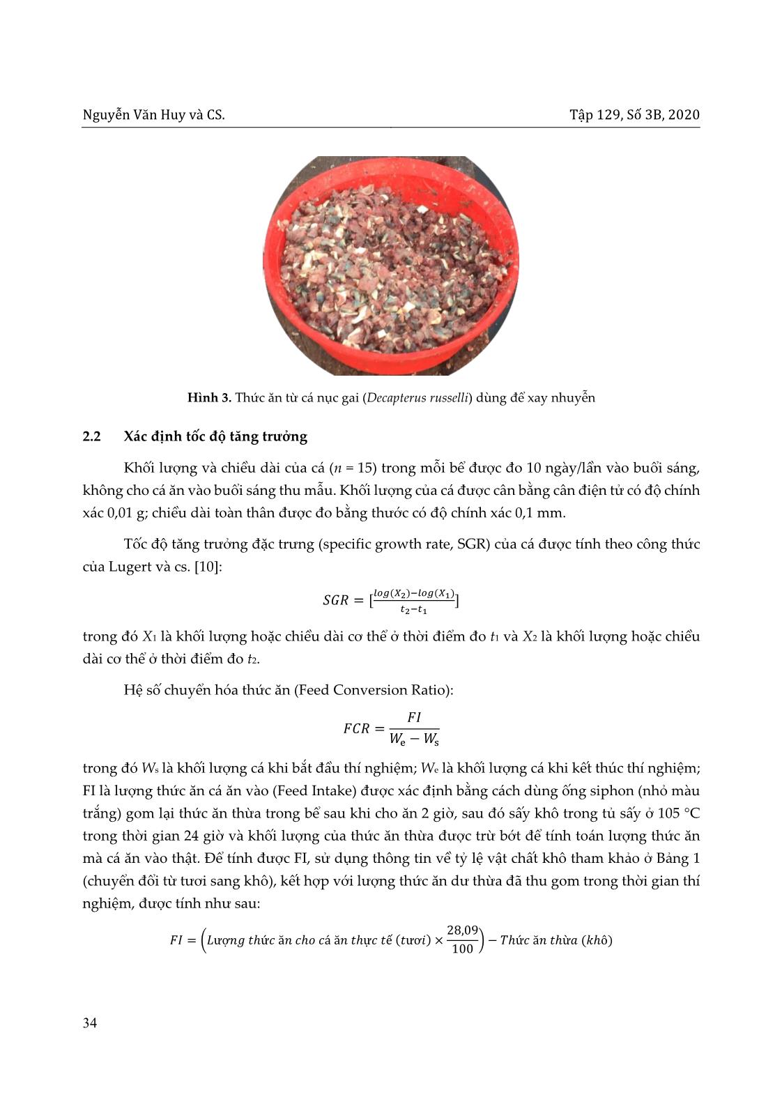 Ảnh hưởng của độ mặn đến tốc độ sinh trưởng, tỷ lệ sống và hệ số chuyển hóa thức ăn của cá bống bớp (Bostrychus sinensis) giai đoạn giống trang 4