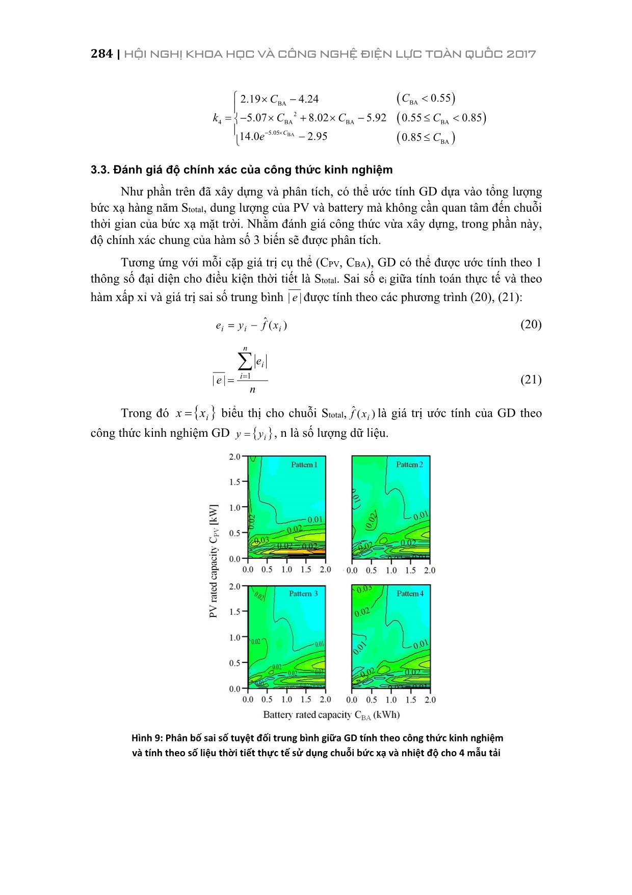 Xây dựng mô hình tính toán độ phụ thuộc vào lưới của hệ thống năng lượng mặt trời/battery dựa trên tổng lượng bức xạ hàng năm trang 10