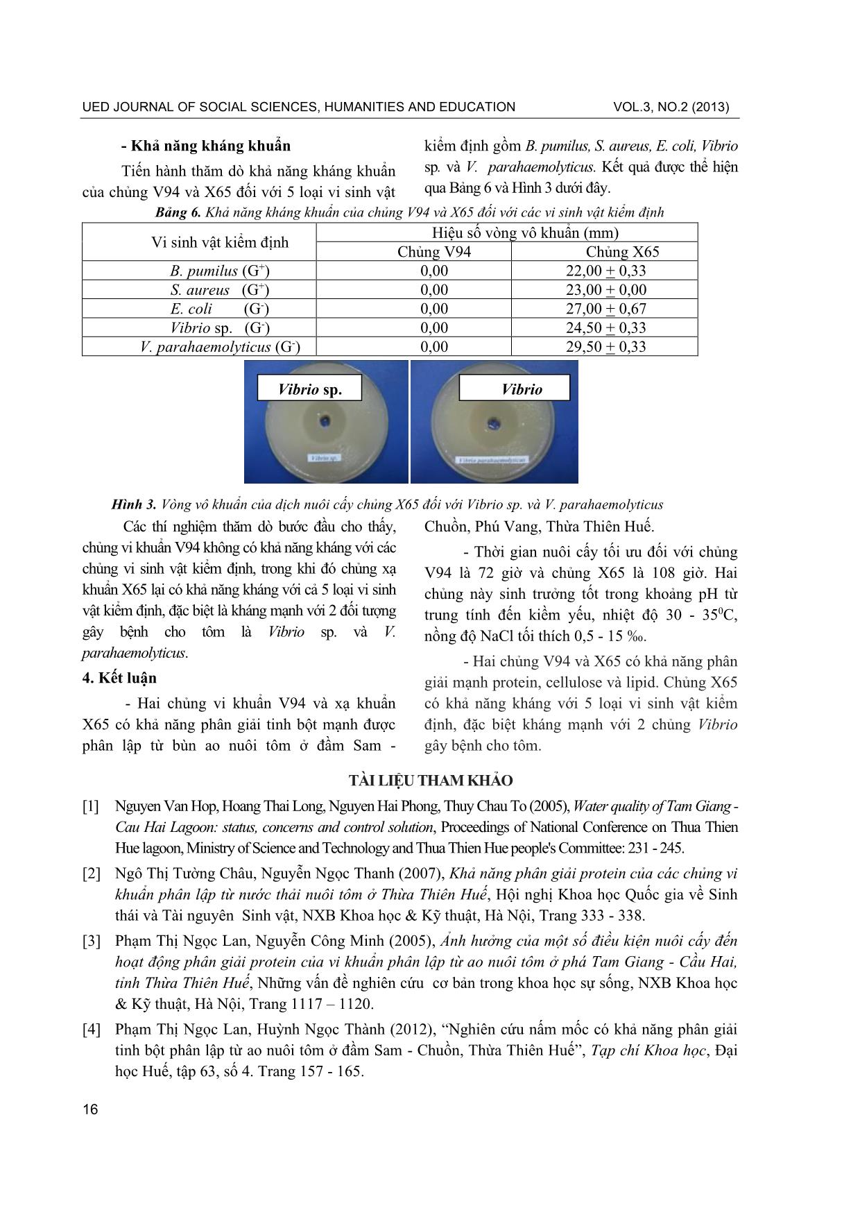 Nghiên cứu một số nhóm vi sinh vật phân giải tinh bột trong ao nuôi tôm ở Đầm Sam - Chuồn, Phú Vang, Thừa Thiên Huế trang 5