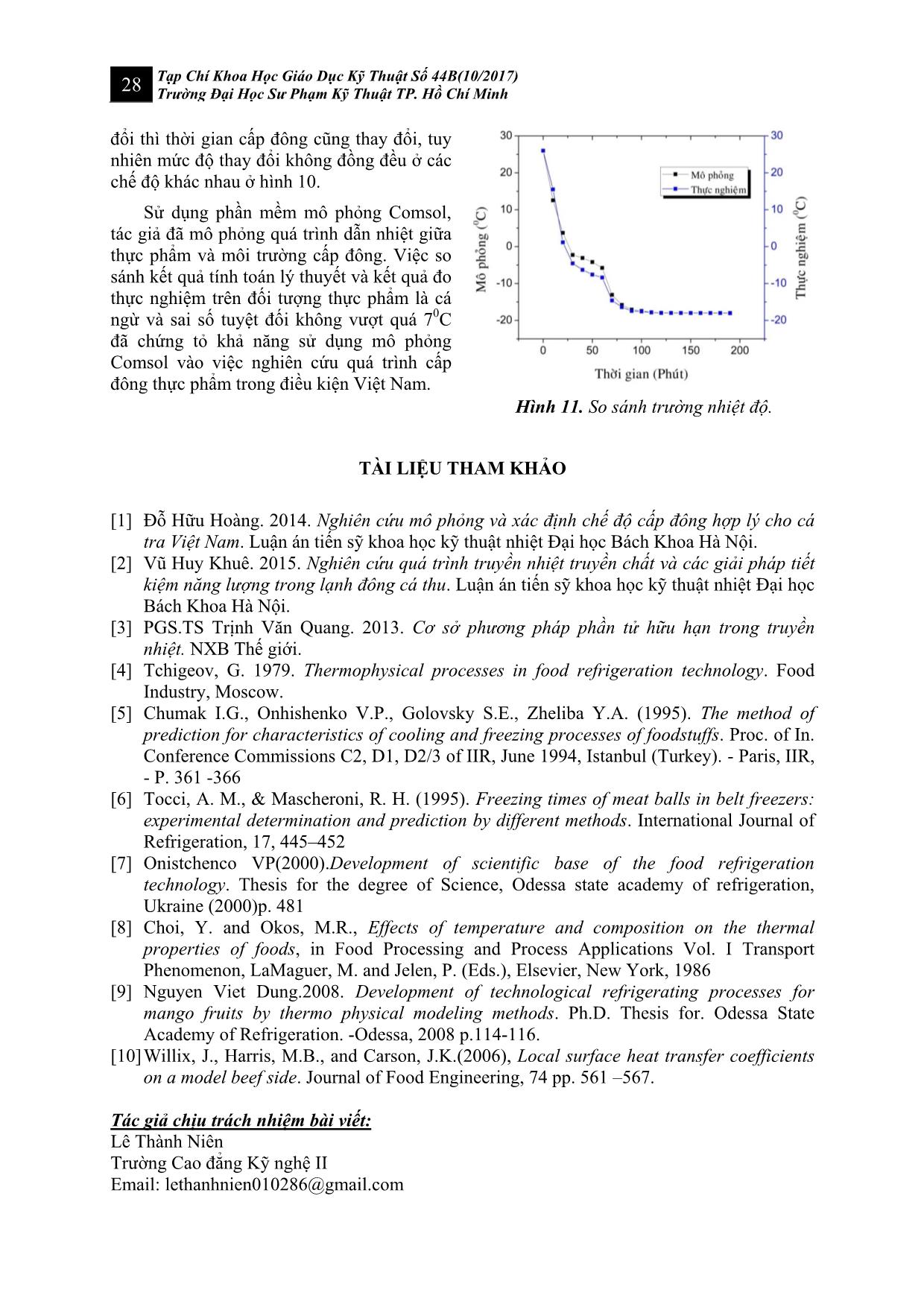 Mô phỏng quá trình truyền nhiệt cấp đông cá ngừ trong tủ lạnh 3 sao (-180C) trang 6