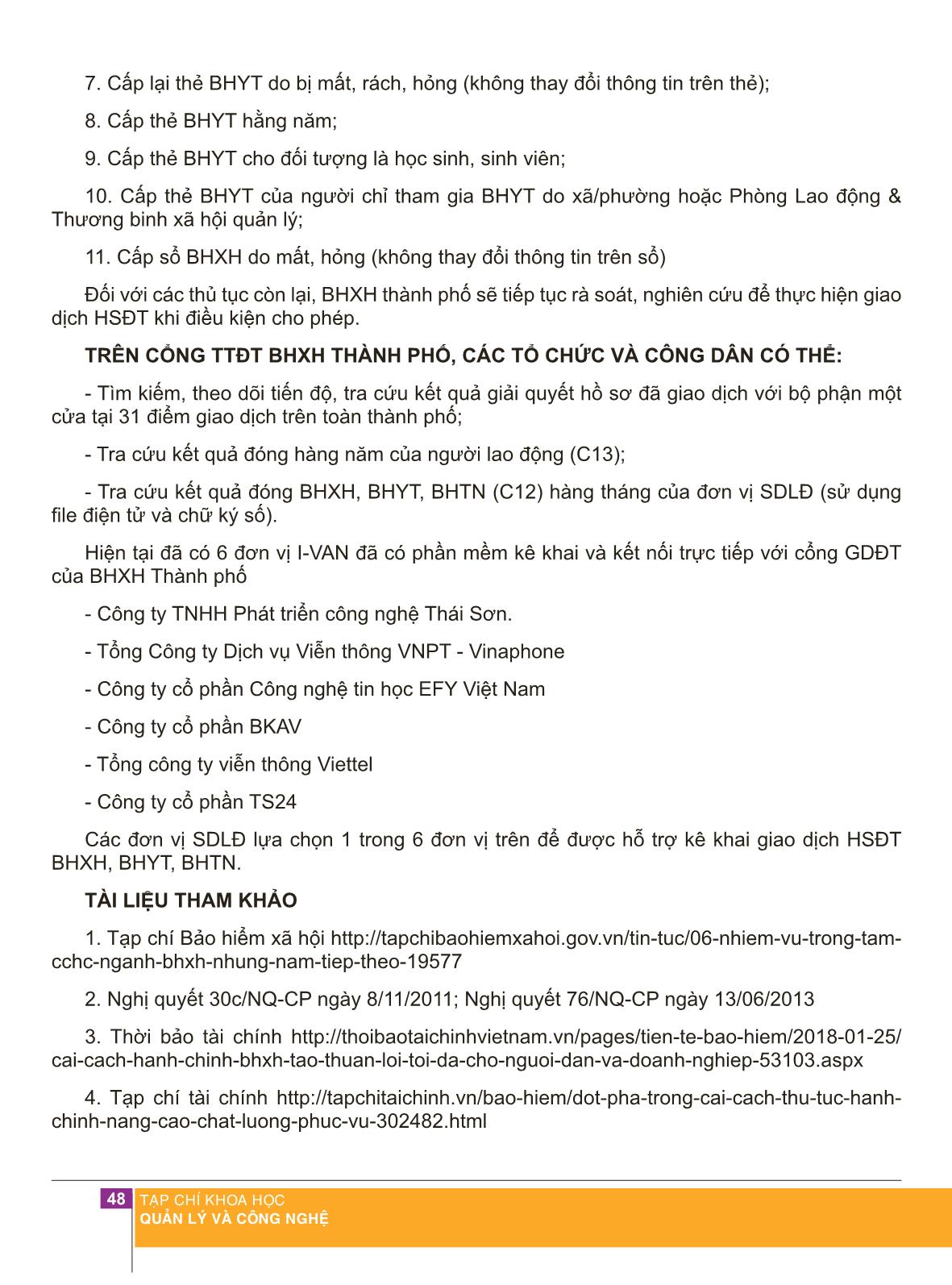 Cải cách thủ tục hành chính và ứng dụng công nghệ thông tin trong lĩnh vực bảo hiểm xã hội tại thành phố Hà Nội trang 8