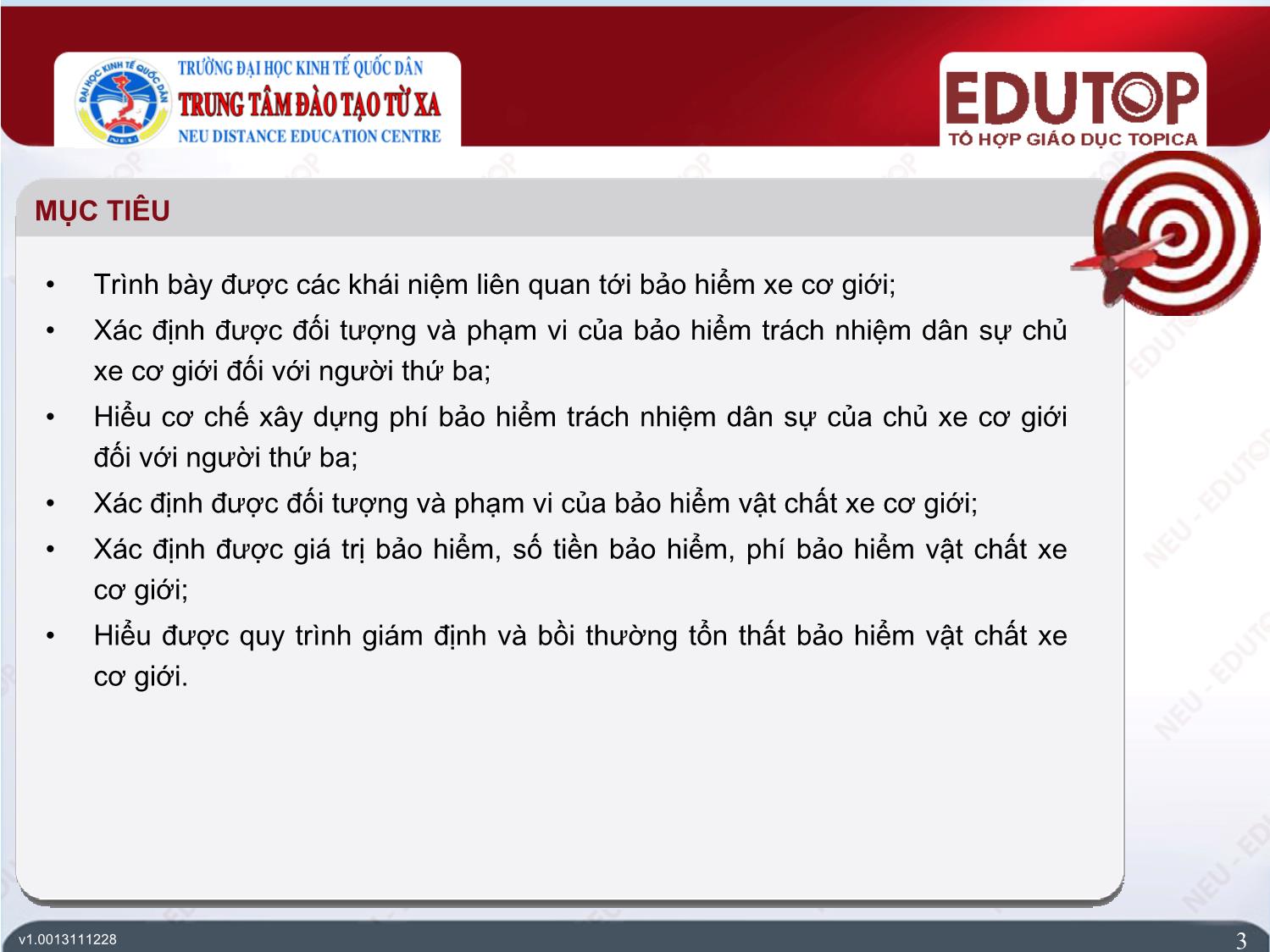 Bài giảng Bảo hiểm thương mại - Bài 3, Phần 1: Bảo hiểm xe cơ giới - Nguyễn Thị Lệ Huyền trang 3