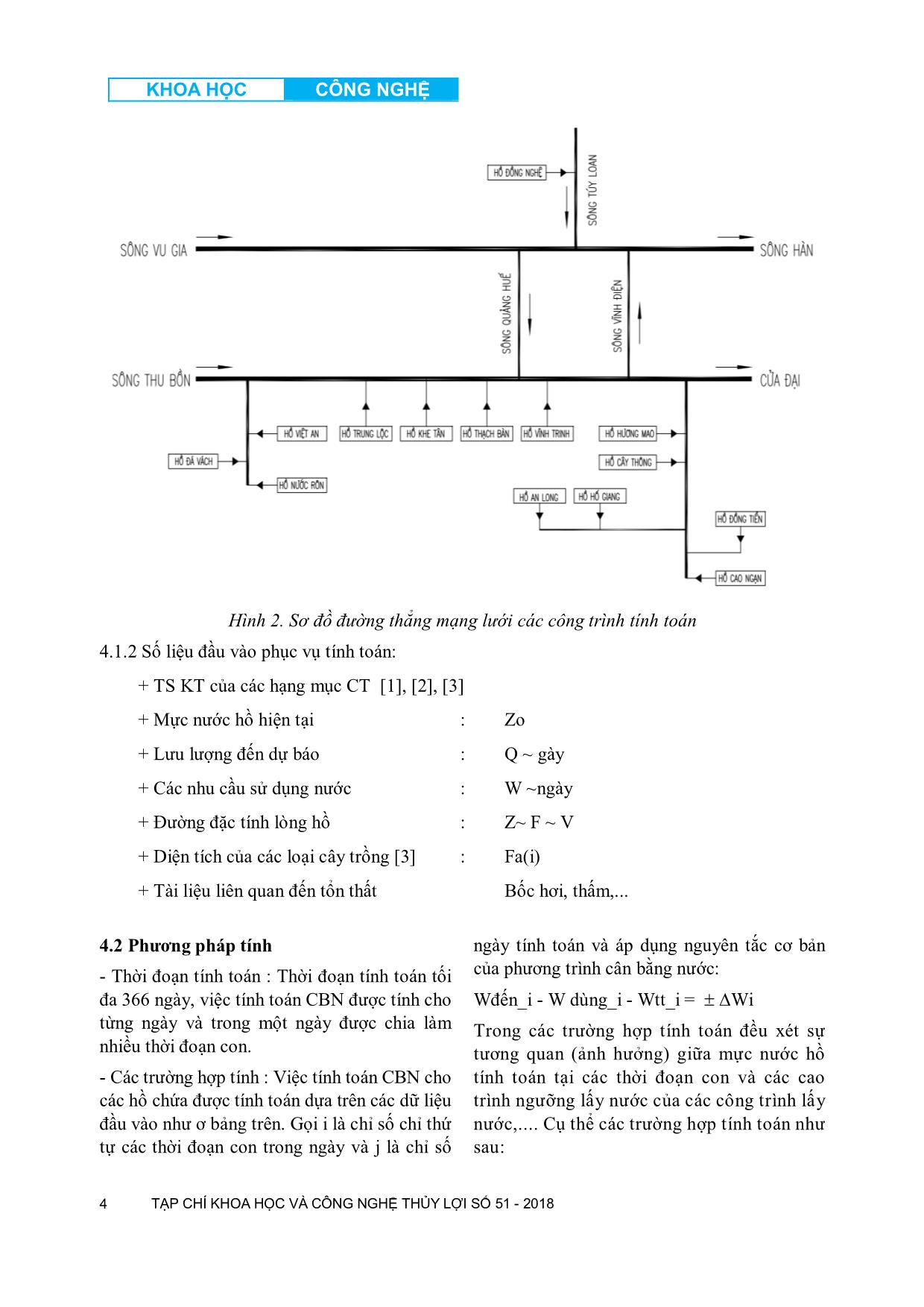 Kết quả nghiên cưu xây dựng bộ công cụ tính toán cân bằng nước cho các hồ chứa phục vụ công tác chỉ đạo, điều hành sản xuất nông nghiệp thuộc lưu vực sông Vu Gia Thu Bồn trang 4