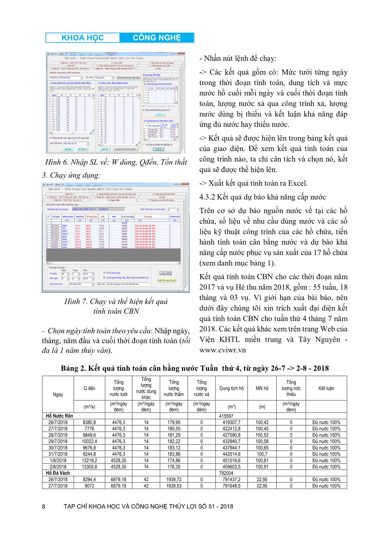 Kết quả nghiên cưu xây dựng bộ công cụ tính toán cân bằng nước cho các hồ chứa phục vụ công tác chỉ đạo, điều hành sản xuất nông nghiệp thuộc lưu vực sông Vu Gia Thu Bồn trang 8