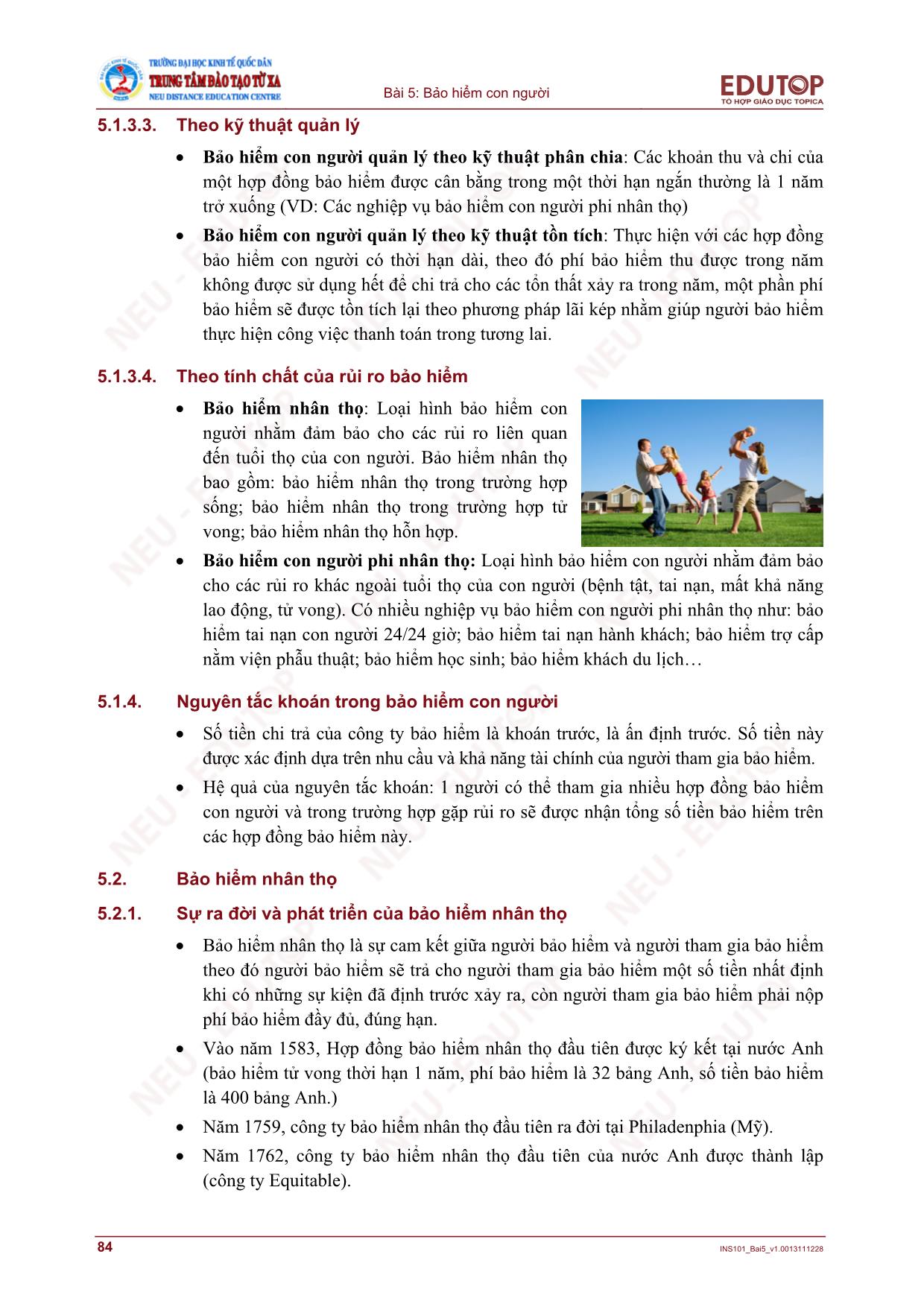 Bài giảng Bảo hiểm thương mại - Bài 5, Phần 2: Bảo hiểm con người - Nguyễn Thị Lệ Huyền trang 4