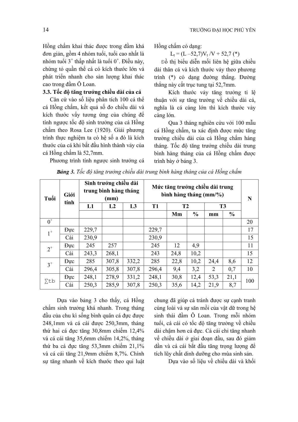 Nghiên cứu đặc tính sinh trưởng của cá hồng chấm (Lutjanus jorhnii Bloch et Schneider, 1792) ở đầm Ô Loan, tỉnh Phú Yên trang 5