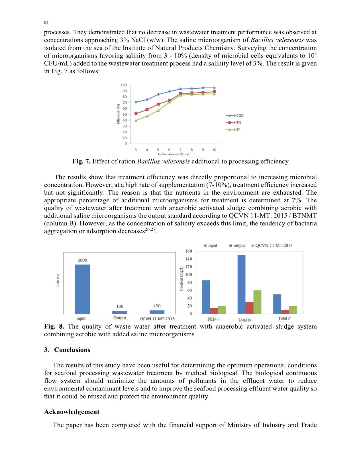 A study to use activated sludge anaerobic combining aerobic for treatment of high salt seafood processing wastewater trang 6