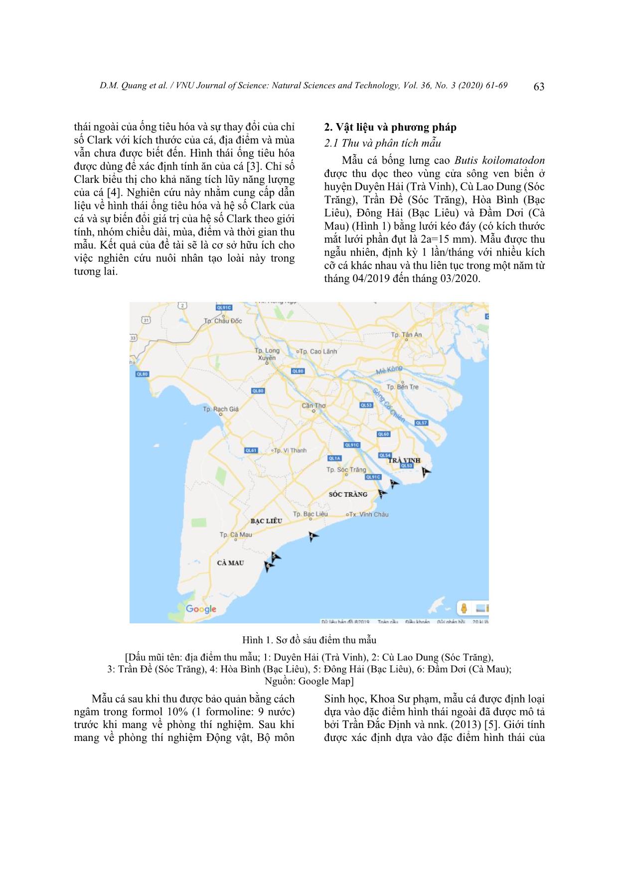 The digestive tract morphology and clark index of mud sleeper butis koilomatodon living in some coastal and estuarine areas belonging to Tra Vinh, Soc Trang, Bac Lieu and Ca Mau trang 3