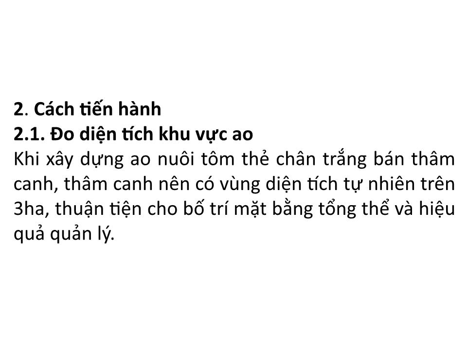 Bài giảng Xây dựng ao nuôi tôm thẻ chân trắng - Bài 2: Lên sơ đồ ao nuôi trang 7