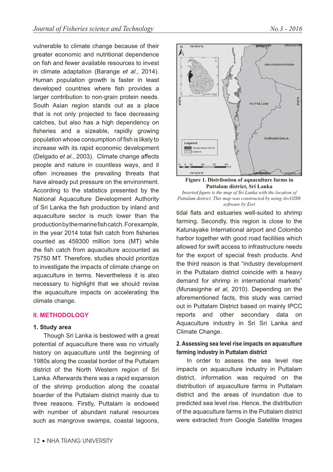 Journal of Fisheries science and Technology - No.3/2016 trang 10