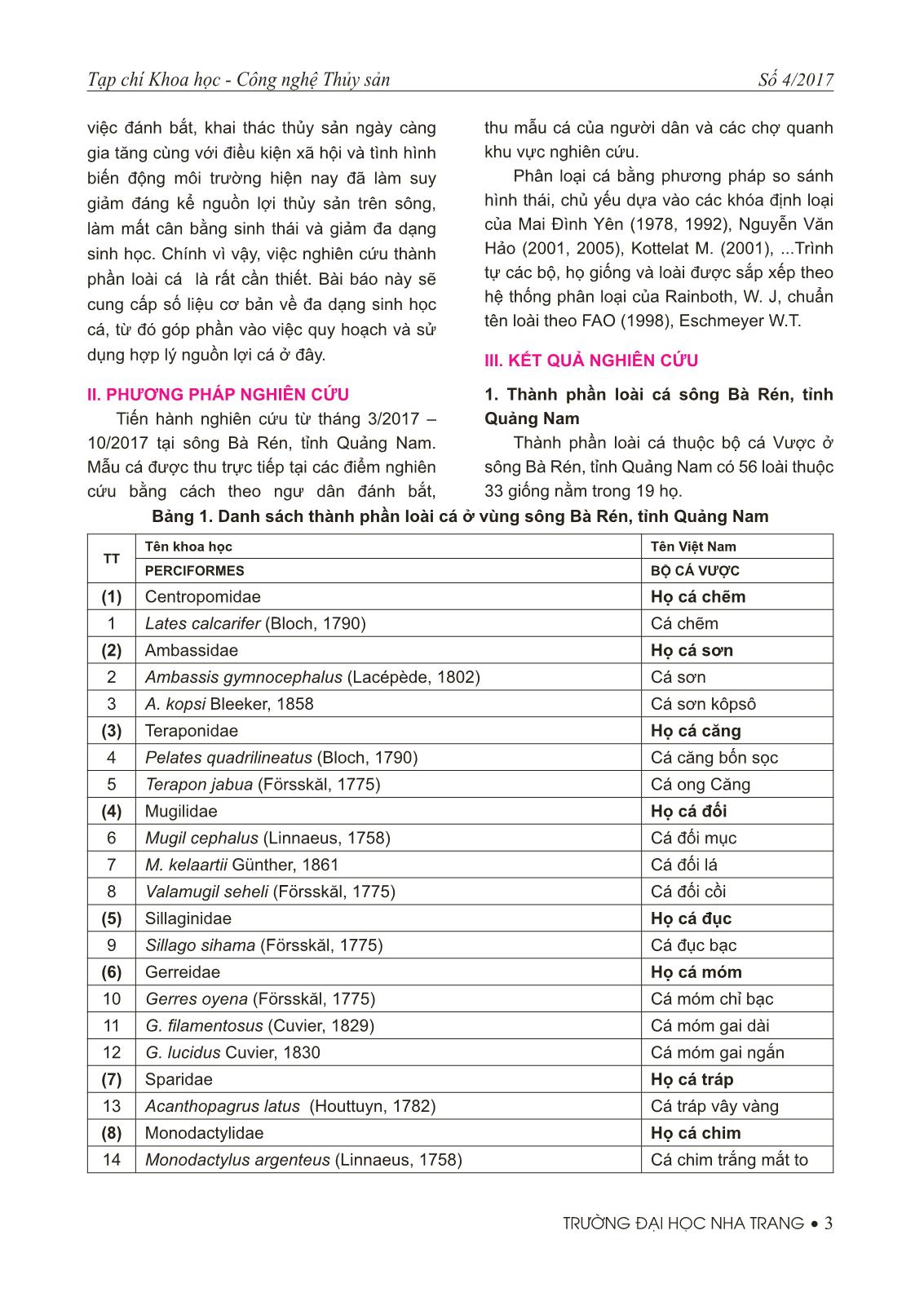 Tạp chí Khoa học & Công nghệ Thủy sản - Số 4/2017 trang 3