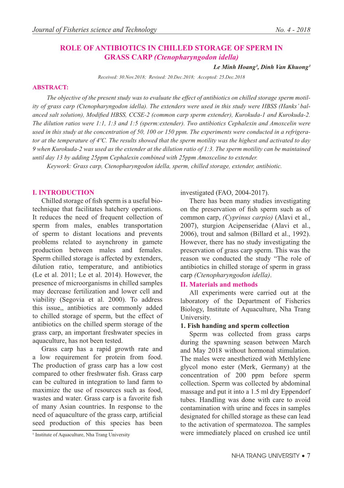 Journal of Fisheries science and Technology - No.4/2018 trang 7